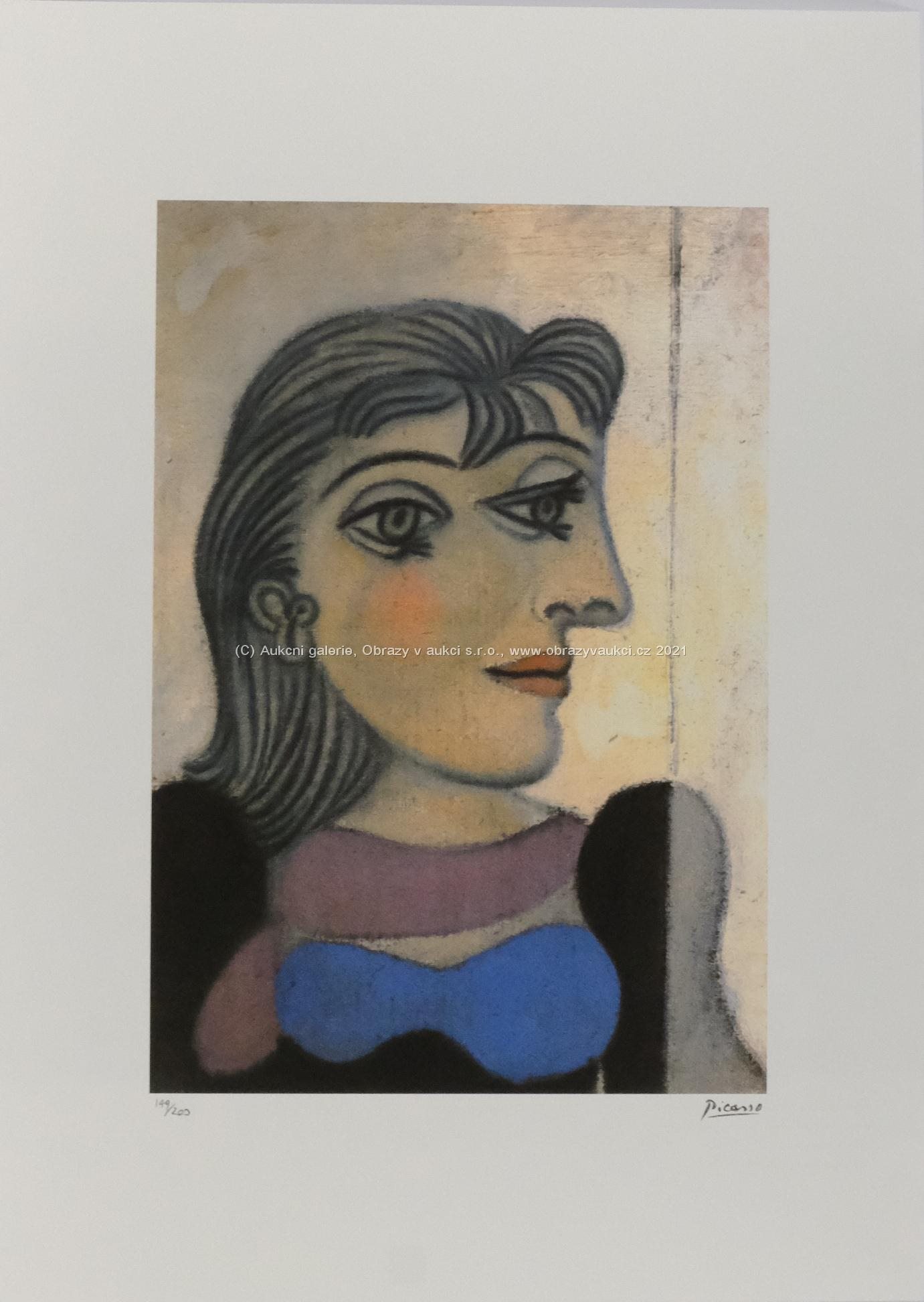 Pablo Picasso - Žena v modré a fialové