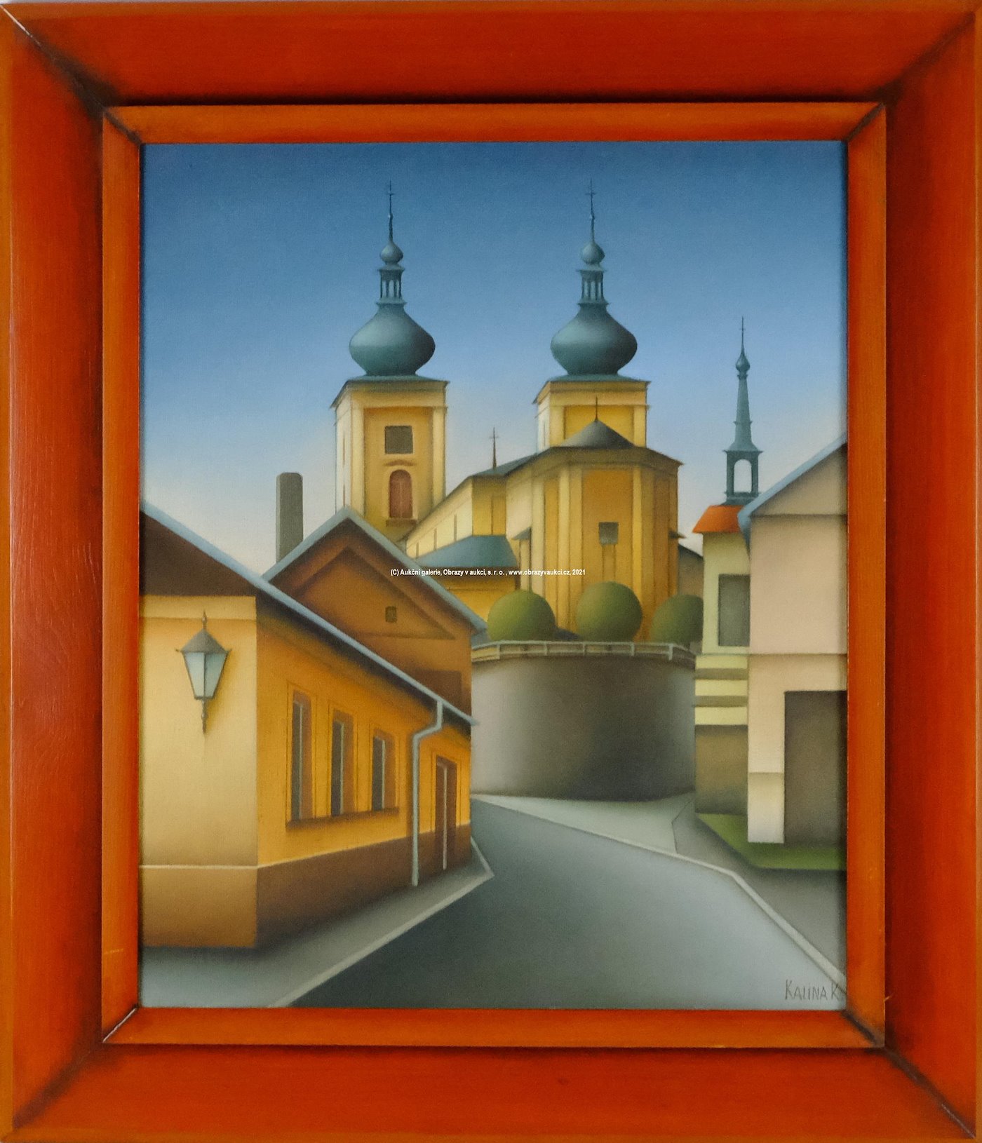 Karel Kalina - Bystřický kostel od Starého Města