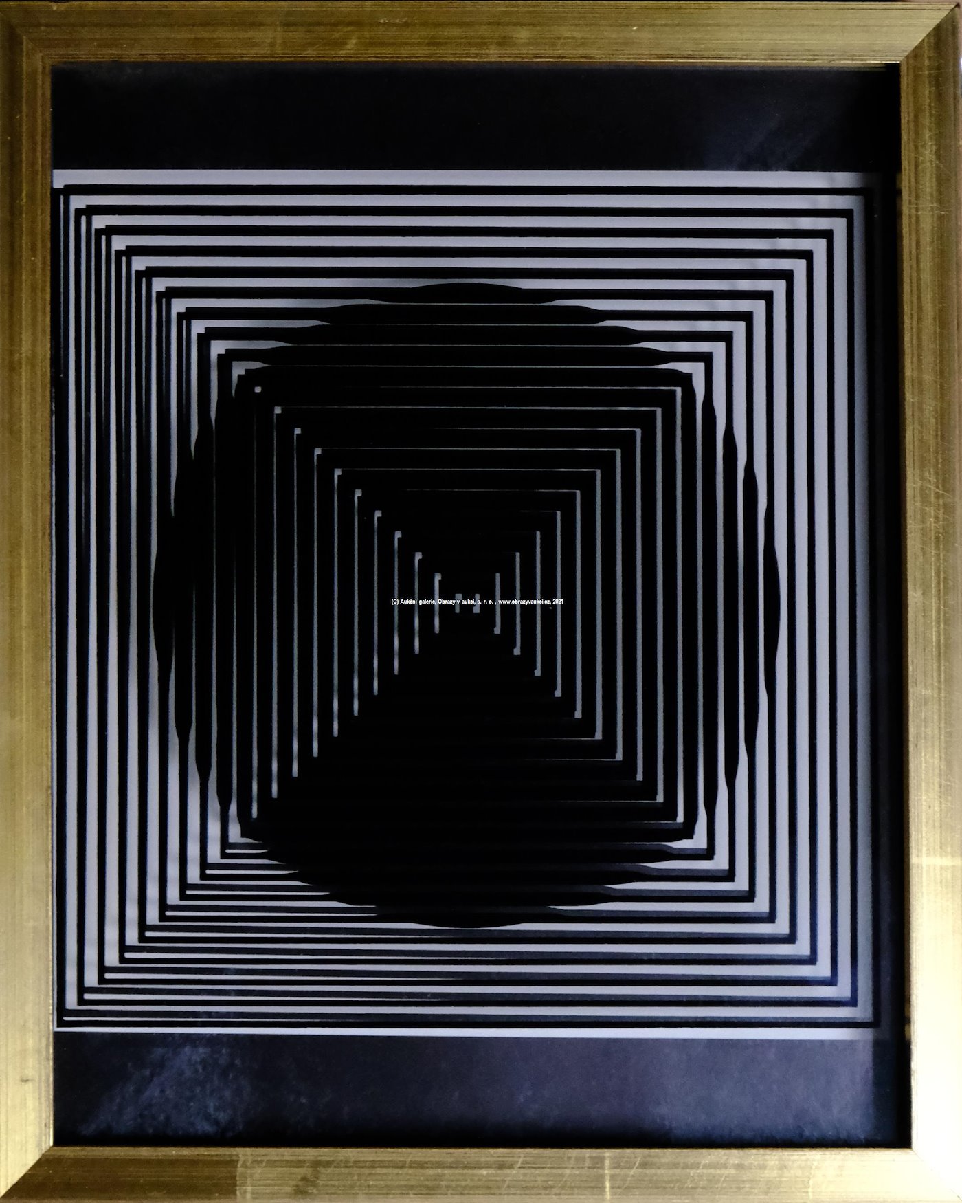 Victor Vasarely - 3D Objekt - Hologram černý