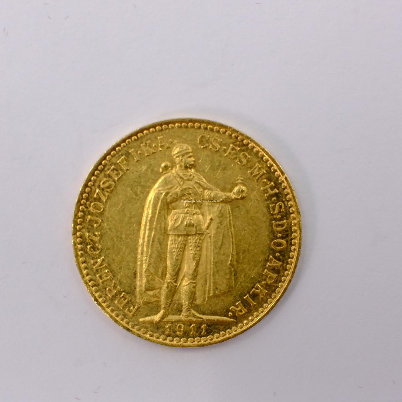 .. - Rakousko Uhersko zlatá 10 Koruna 1911 K.B. uherská. Zlato 900/1000, hrubá hmotnost mince 3,387g