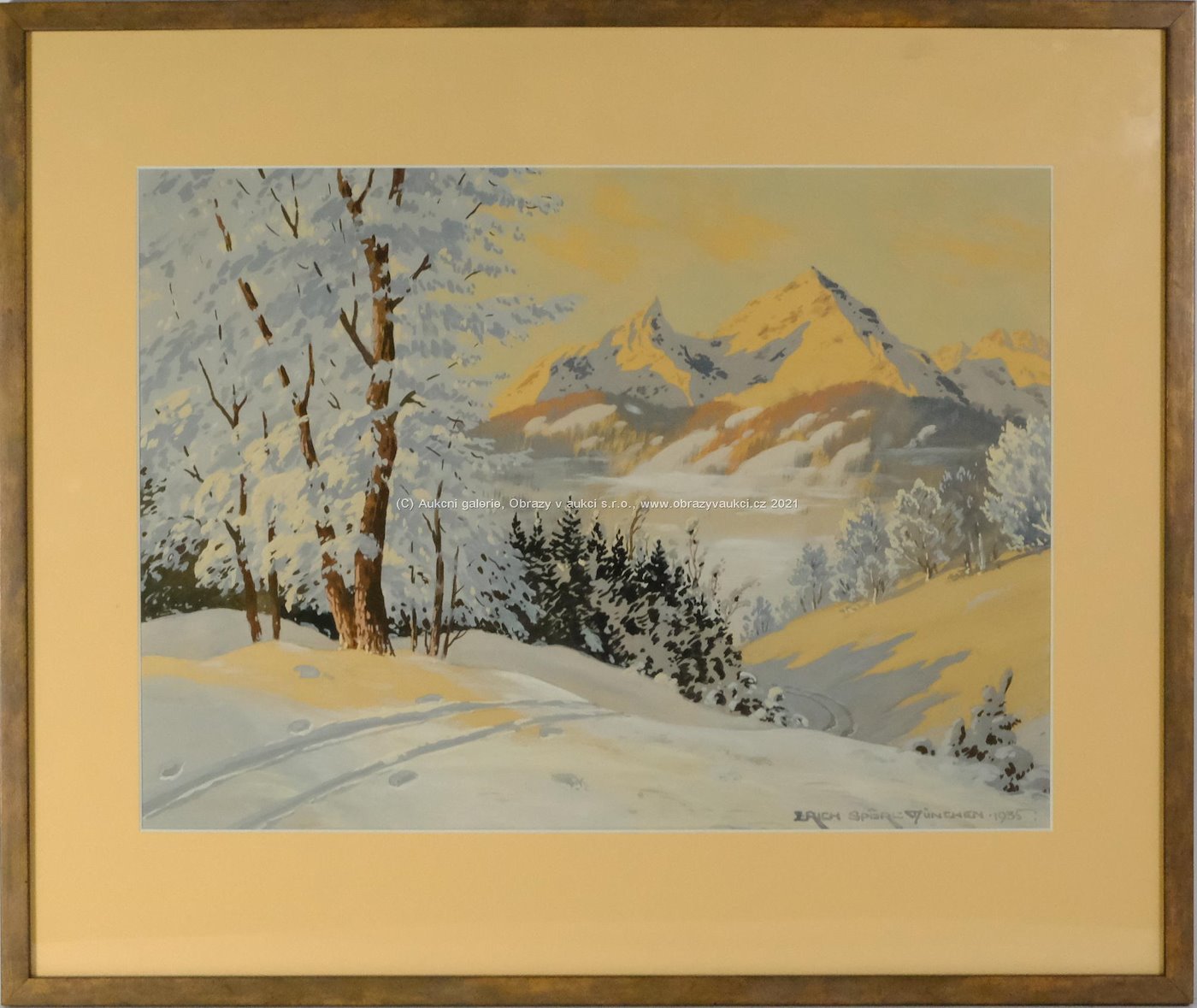 Erich Spörl - Zimní ráno v Berchtesgaden