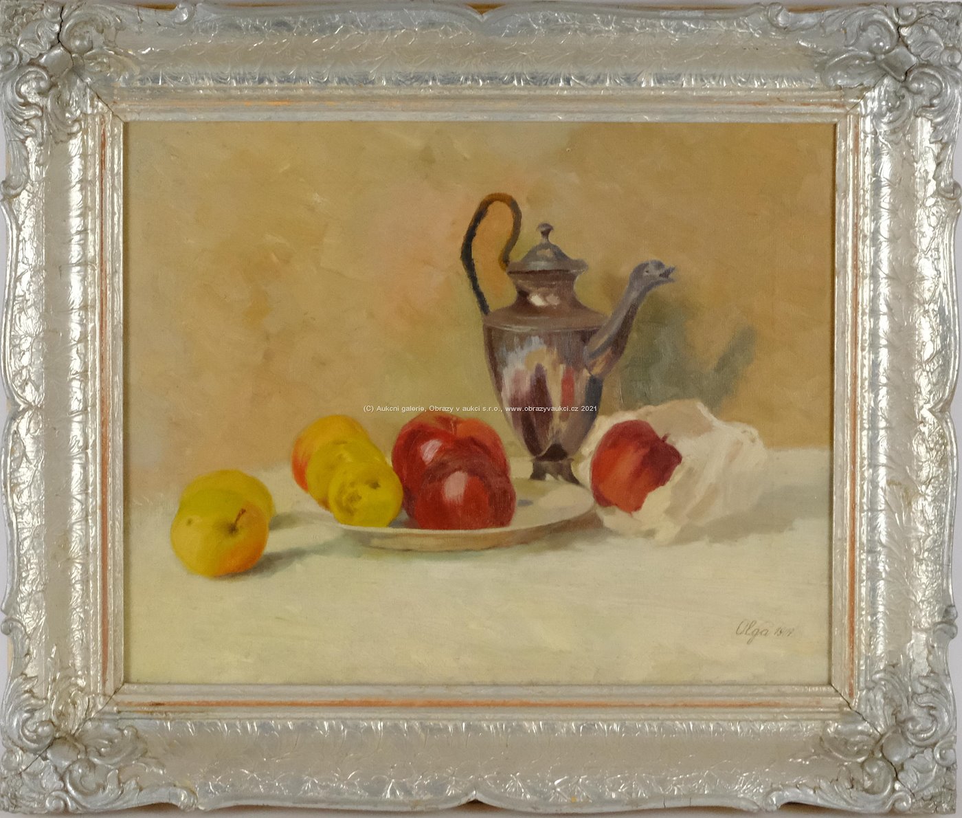 Olga - Zátiší s konvicí a ovocem