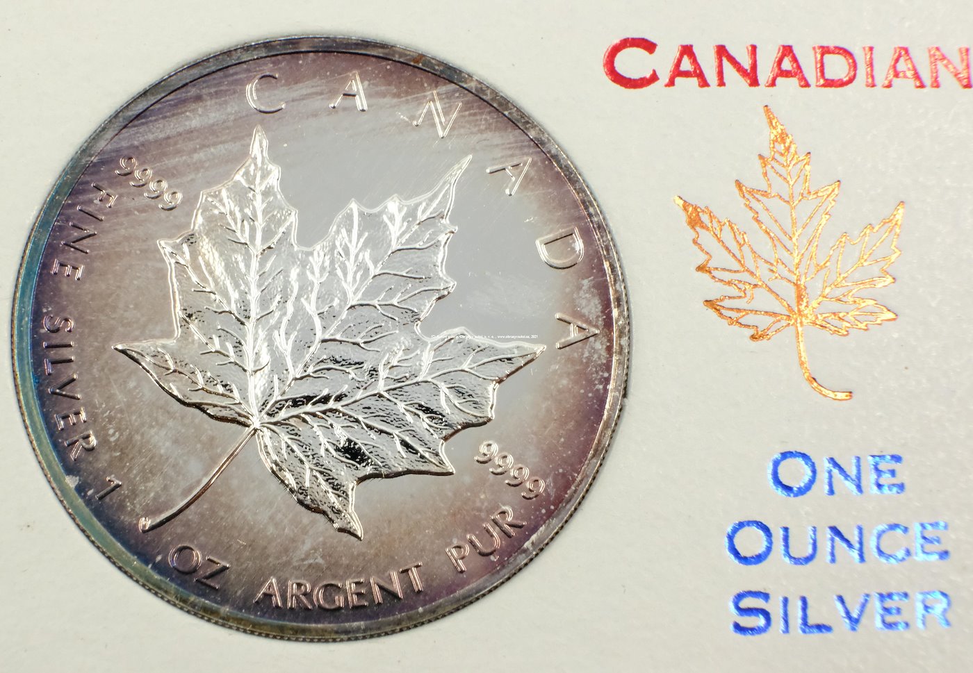 .. - 1993 Canadian 5 Dollars  Maple Leaf, stříbro 999/1000 hrubá hmotnost 31.1g