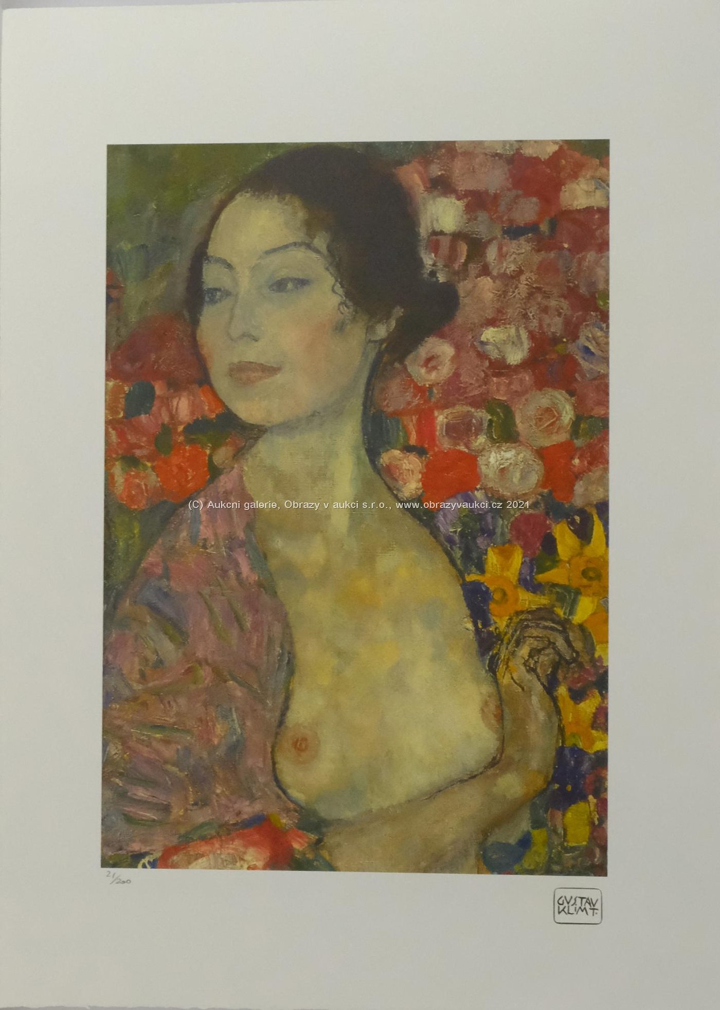 Gustav Klimt - Žena s odhalenými ňadry