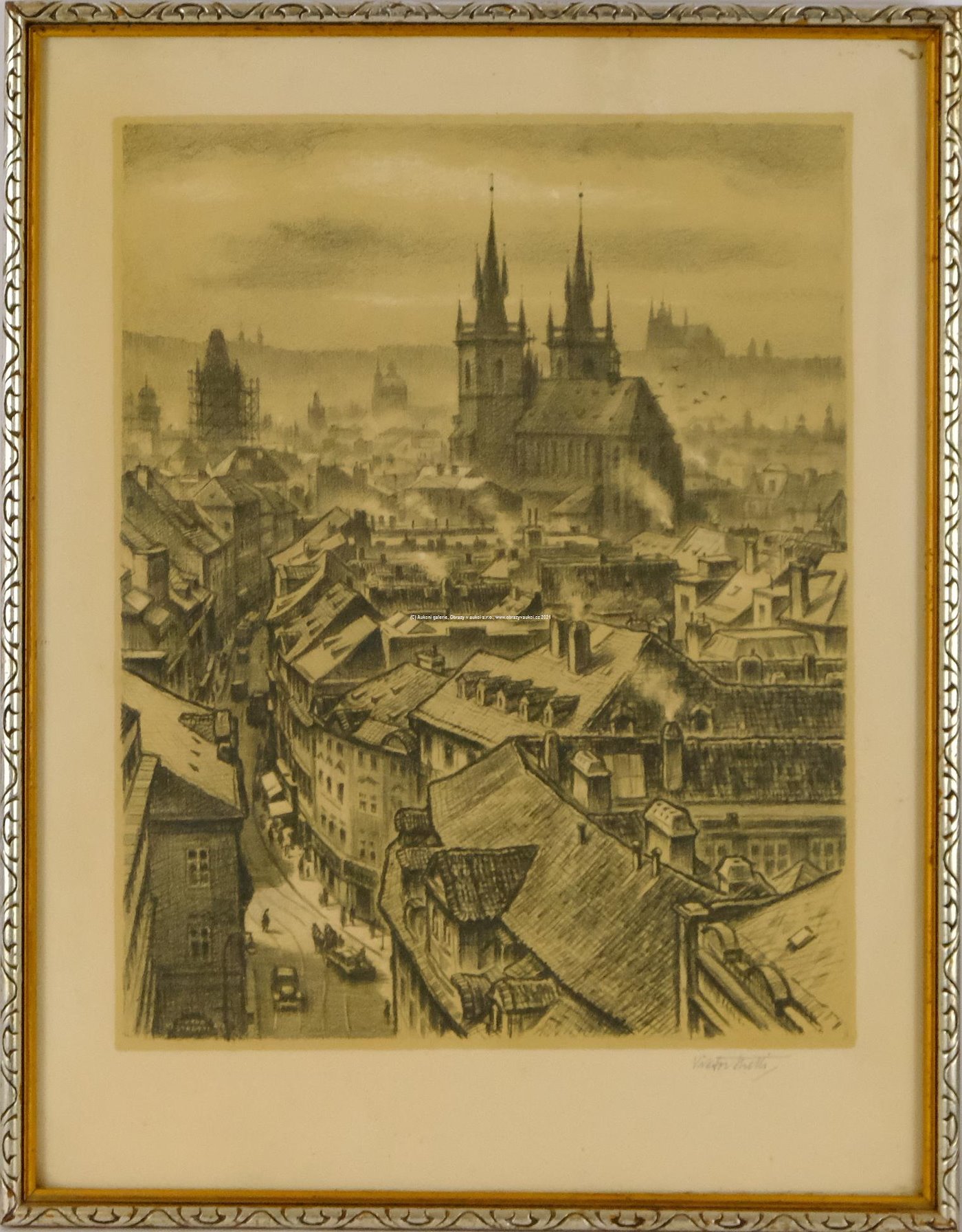 Viktor Stretti - Pohled na Týnský chrám