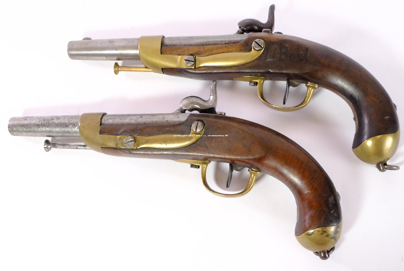 Západní Evropa, okolo roku 1840 - Párové pistole perkusní