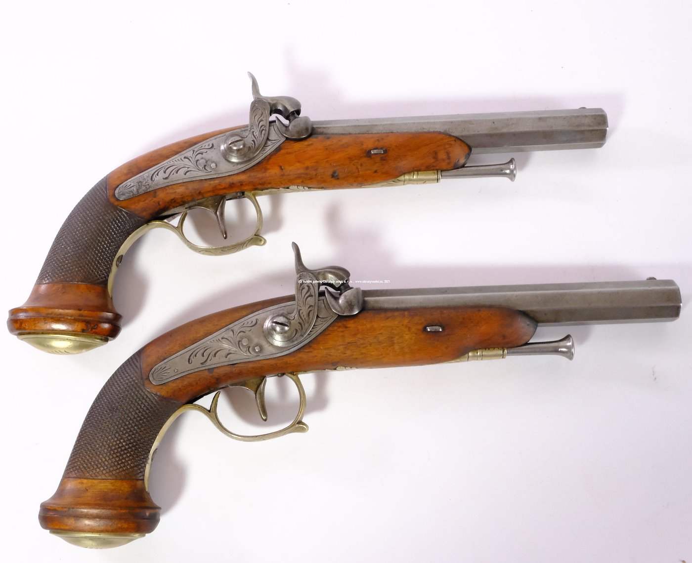 Belgie, po roce 1850 - Párové pistole perkusní
