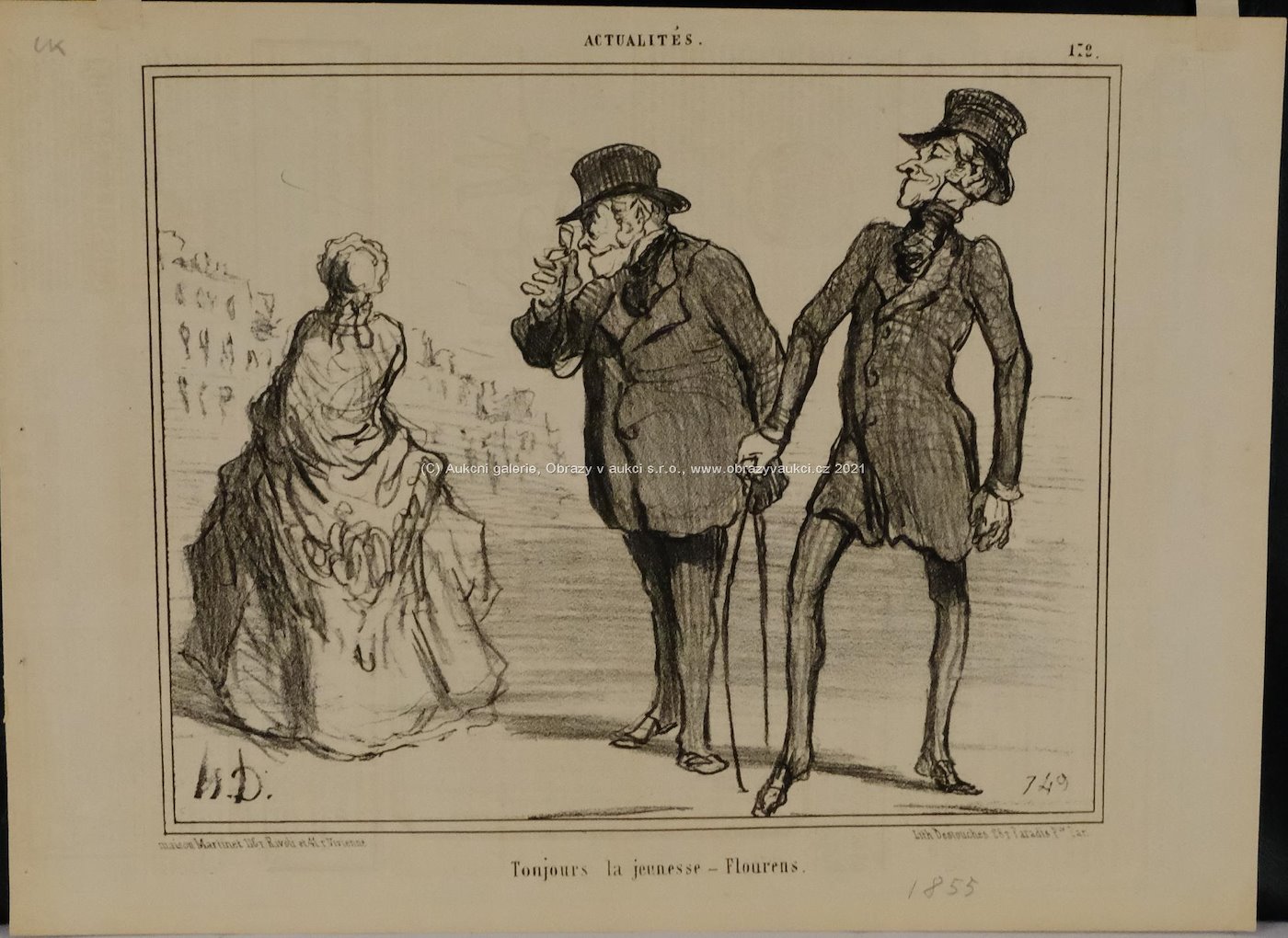 Honoré Daumier - Konvolut 6 grafických listů