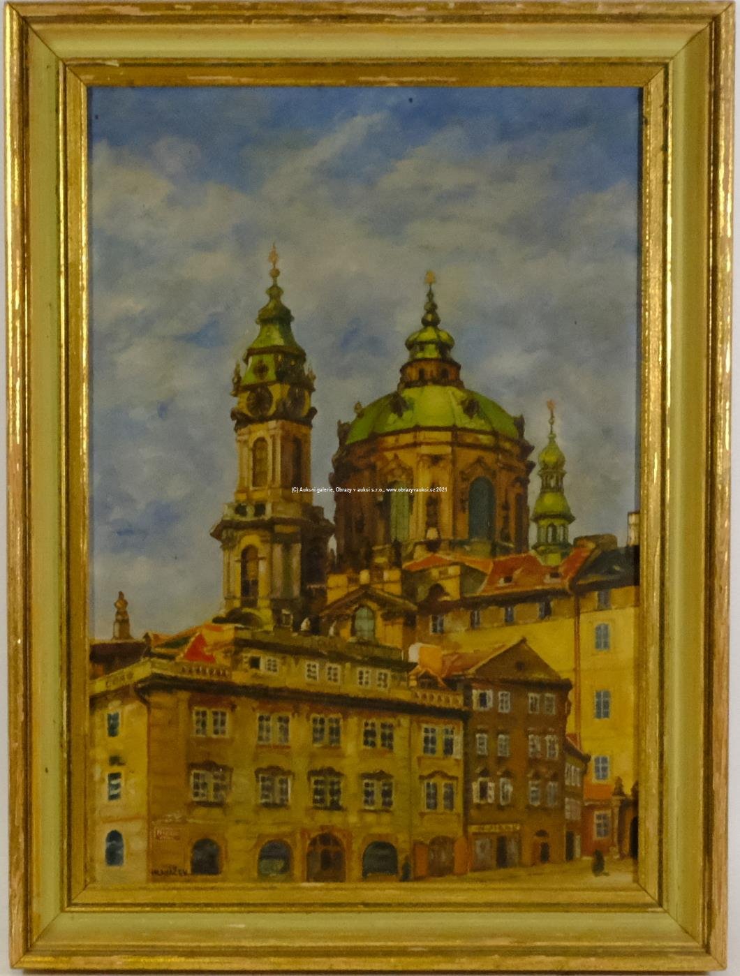 Hlaváček - Pohled na Kostel sv. Mikuláše