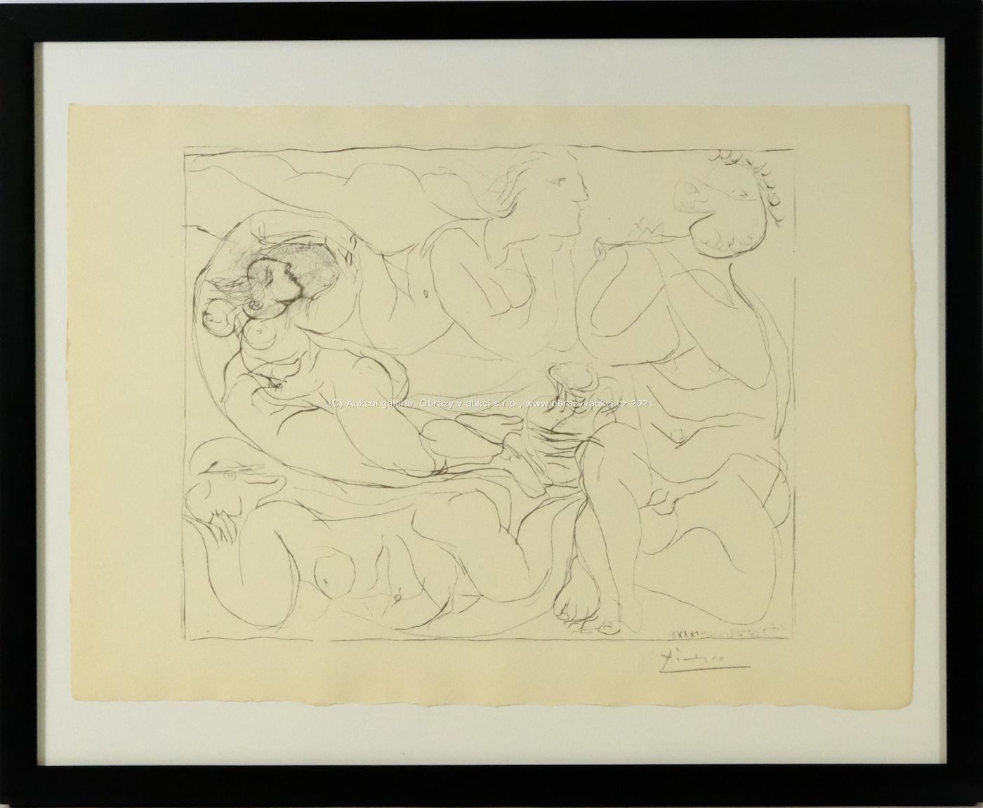 Pablo Picasso - Flütiste et trois femmes nues