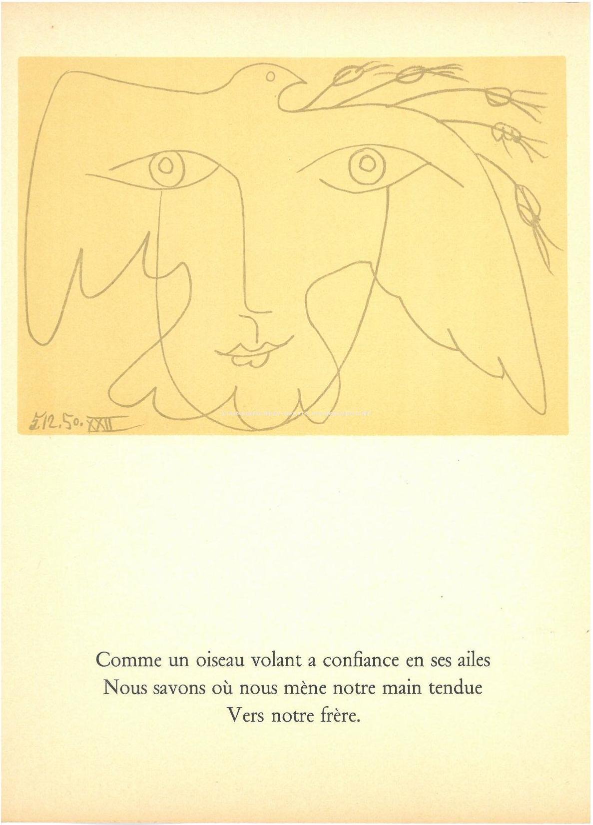 Pablo Picasso - Le Visage de la Paix XXII