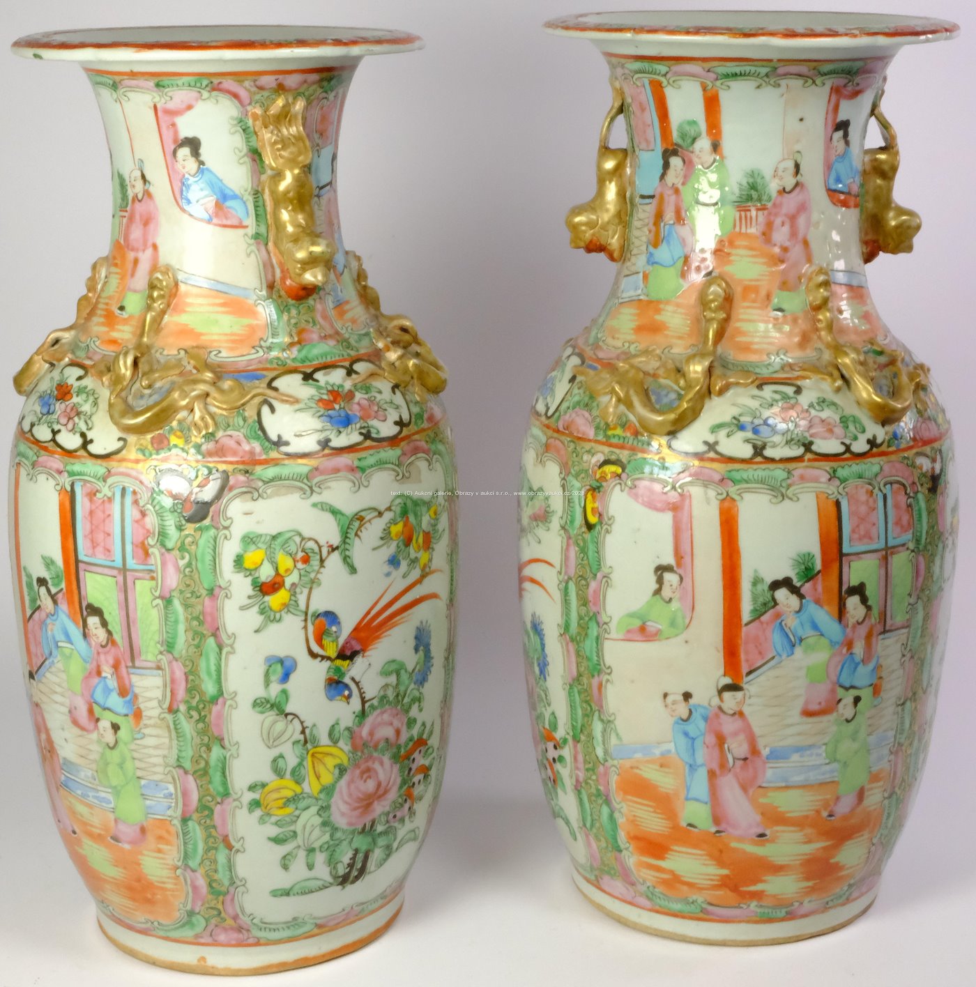 Čína, Kanton. Přelom 19. a 20. století - Párové vázy