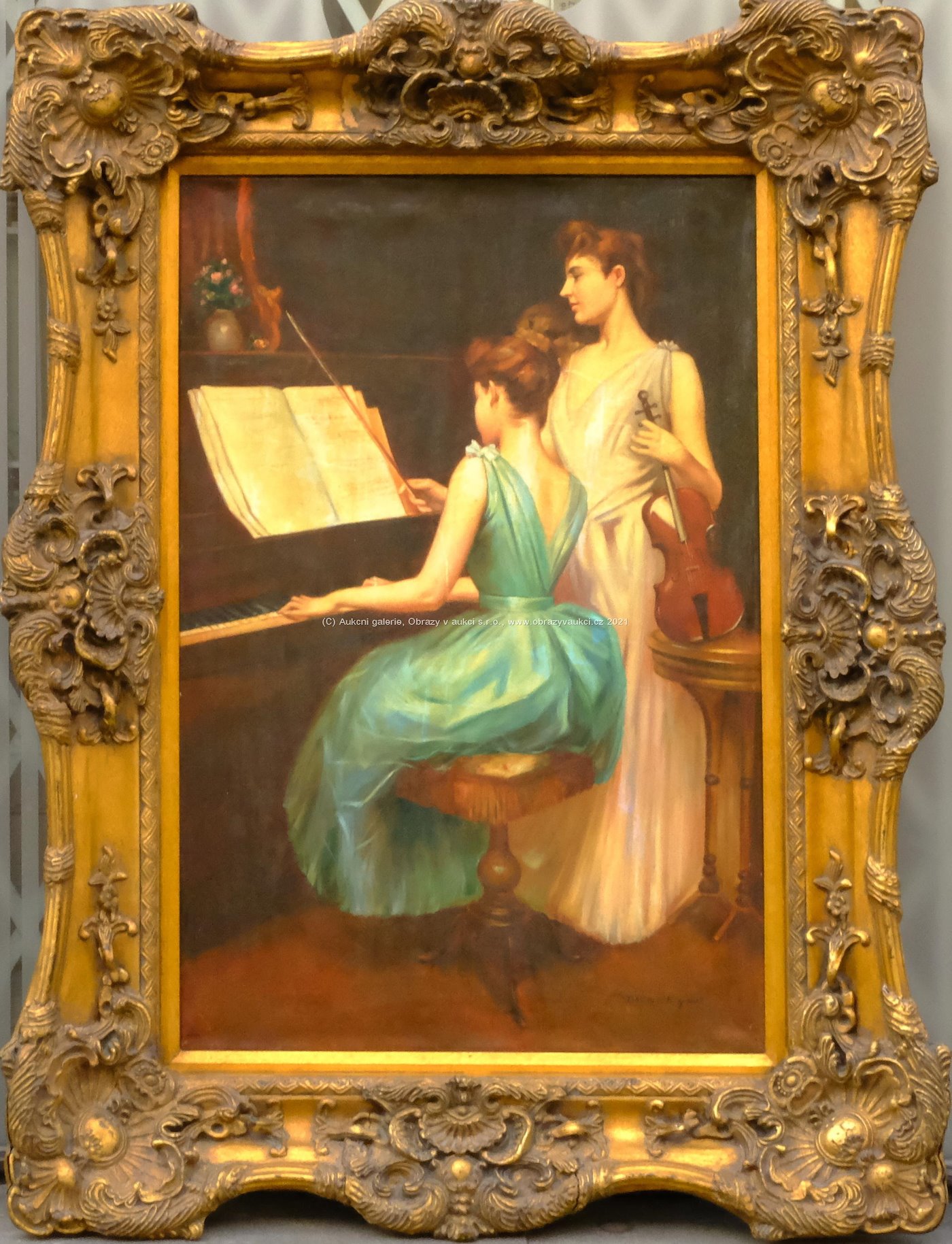 středoevropský malíř konce 20. století - Učitelka hudby