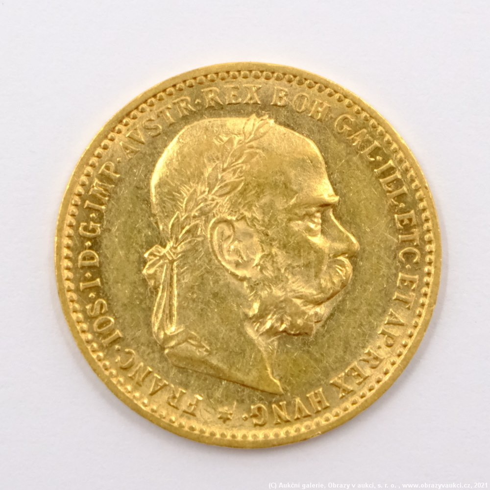 .. - Rakousko Uhersko zlatá 10 Koruna 1906 rakouská.  Zlato 900/1000, hrubá hmotnost mince 3,387g