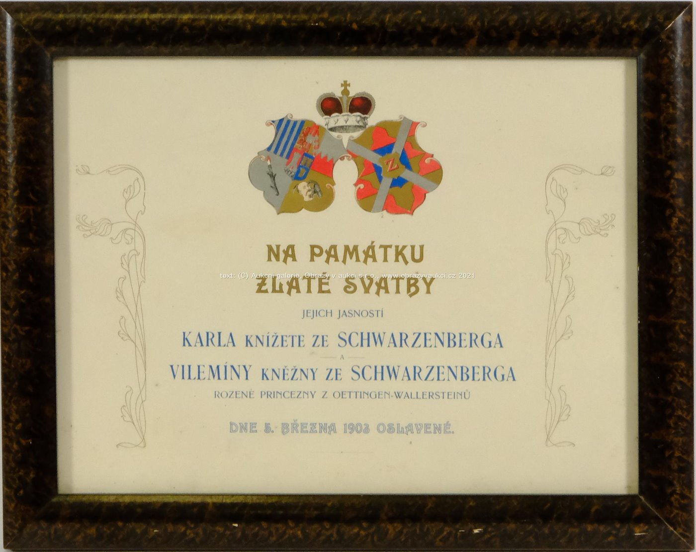 Střední Evropa počátek 20. století - Pamětní list Karla Schwarzenberga