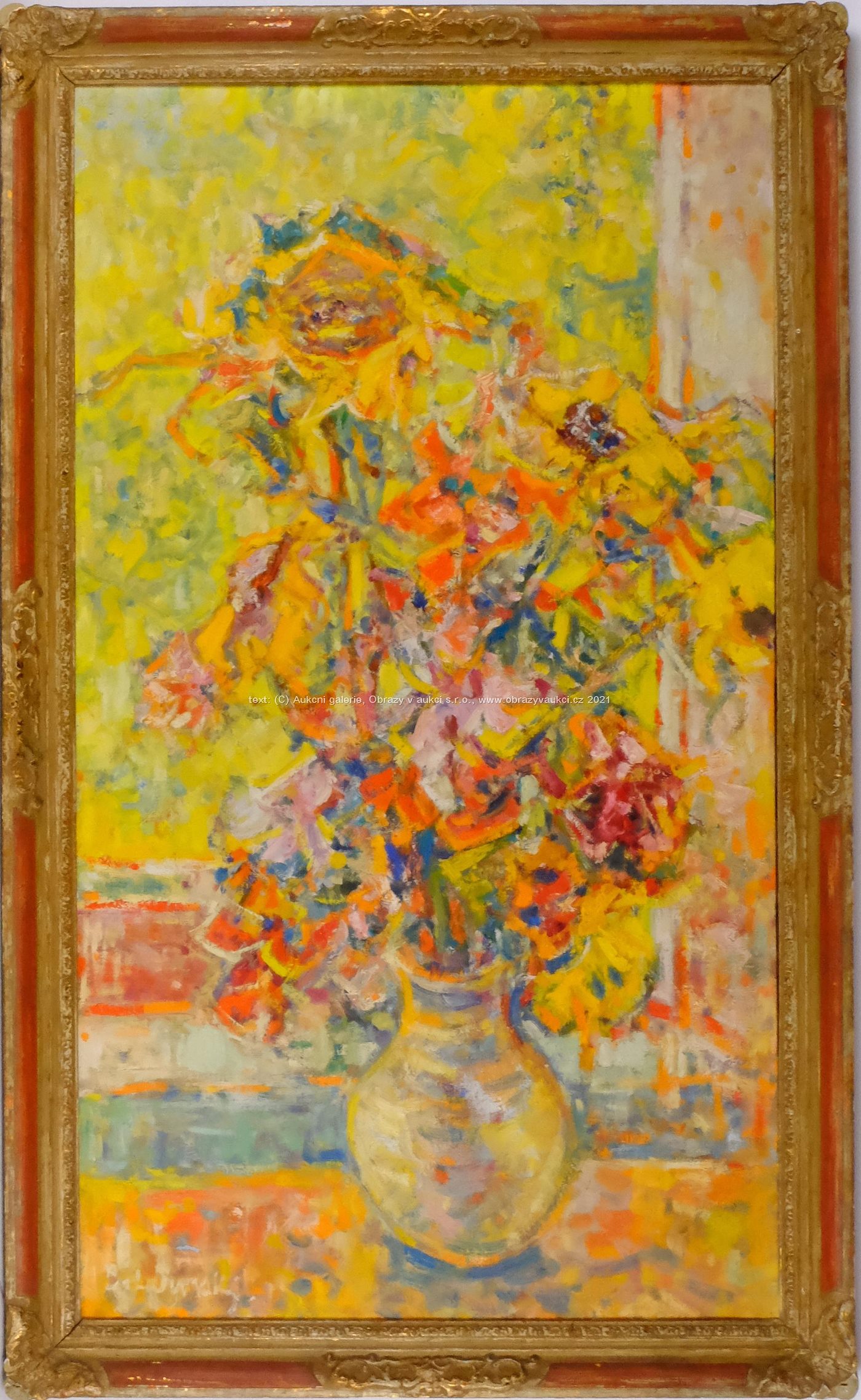 Bohumír Dvorský - Podzimní kytice v okně