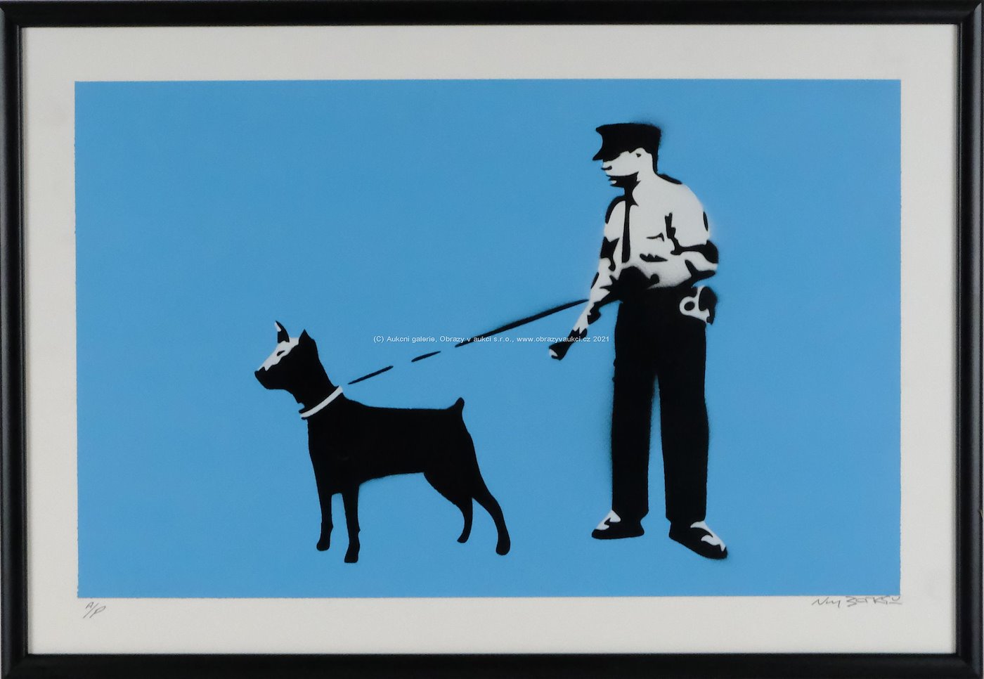 Not Banksy - Guard with Dog