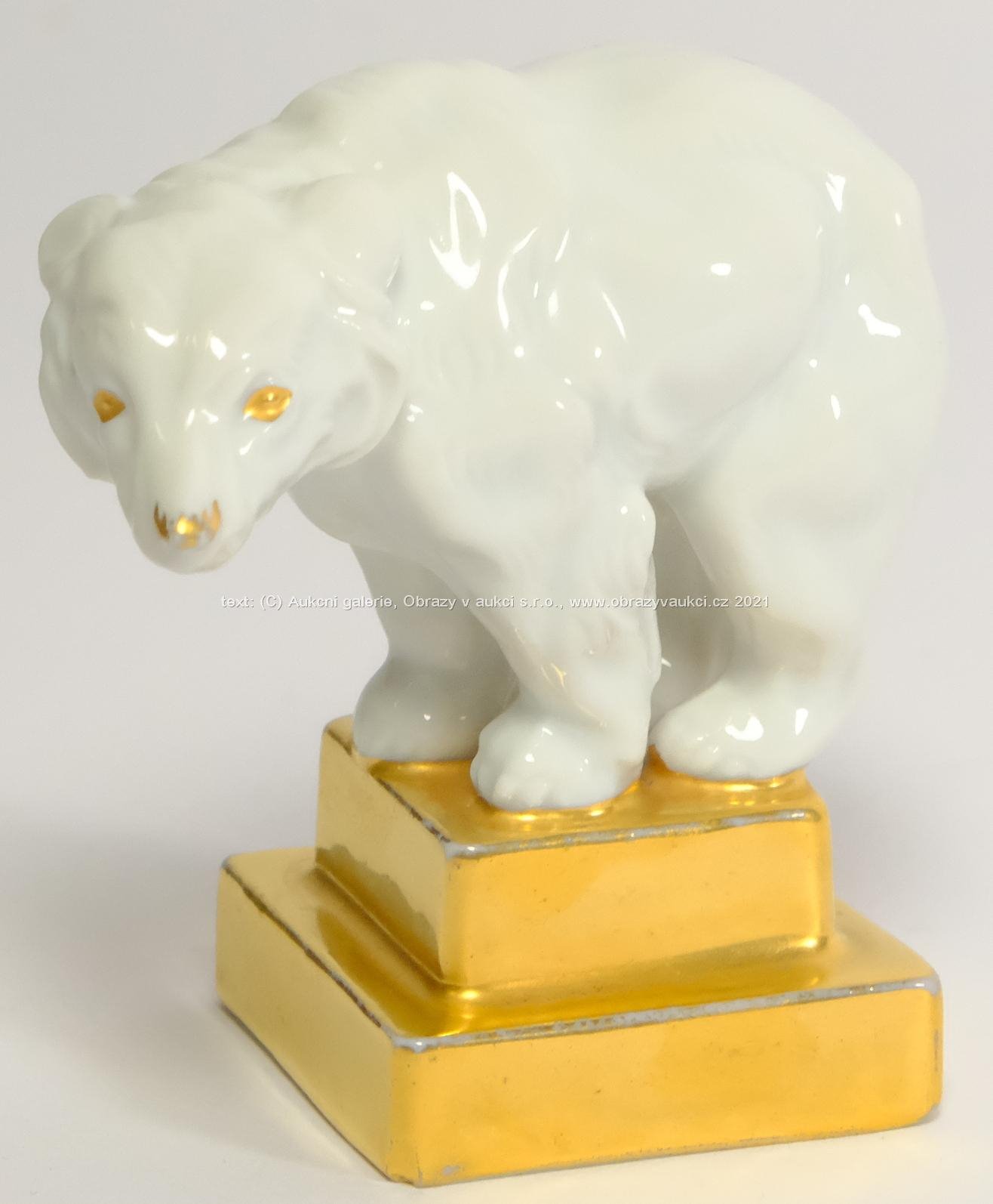 porcelánka Slavkov (Schlaggenwald) - Lední medvěd
