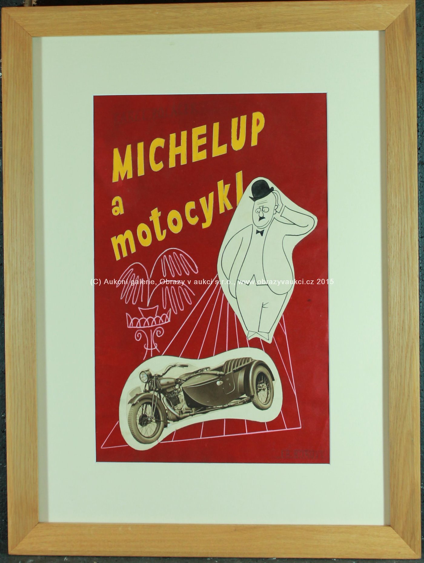 Antonín Pelc - Michelup a motocykl - návrh obálky