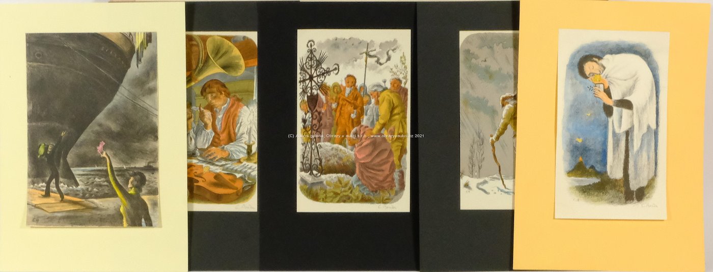 Cyril Bouda - Konvolut 5 litografií