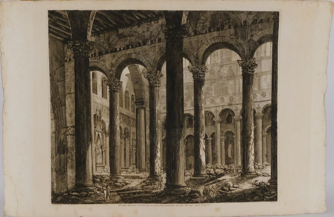 Luigi Rossini - Ruiny kostela sv. Pavla v Římě