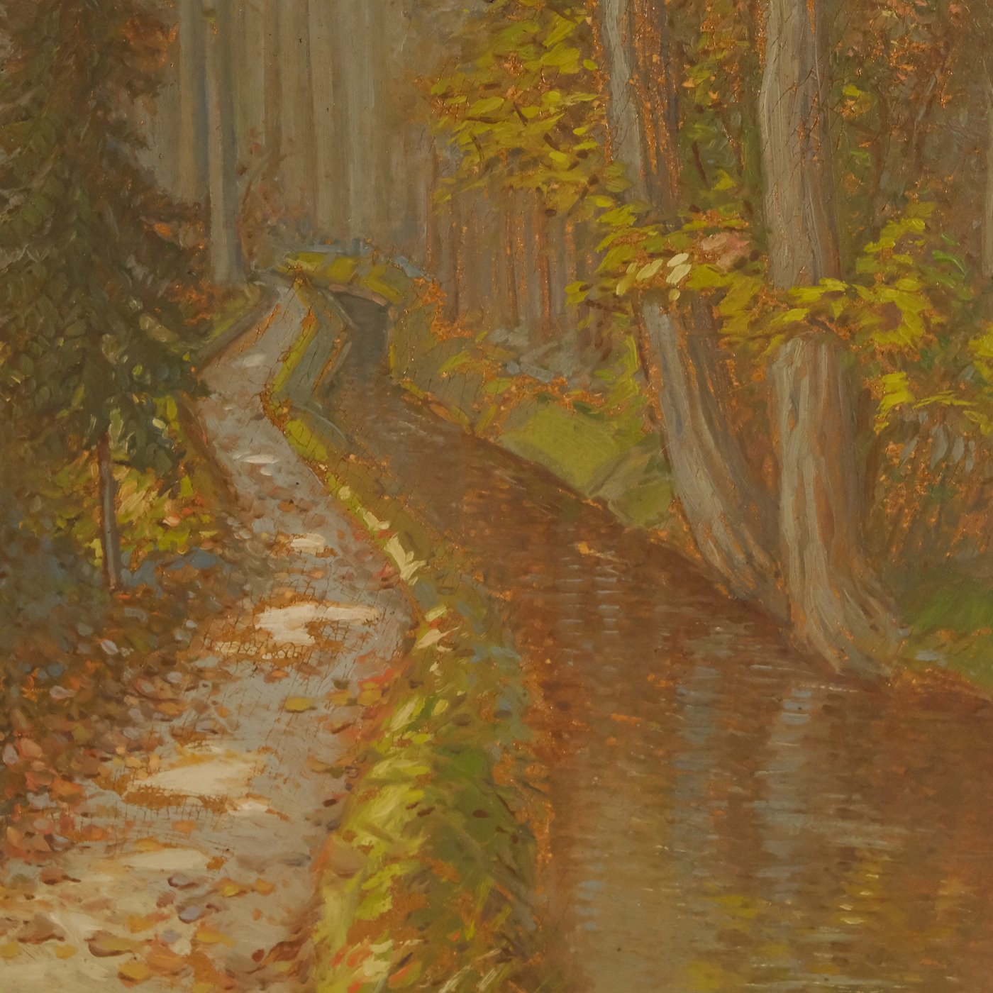 Josef Sonnleitner - Potok v podzimním lese