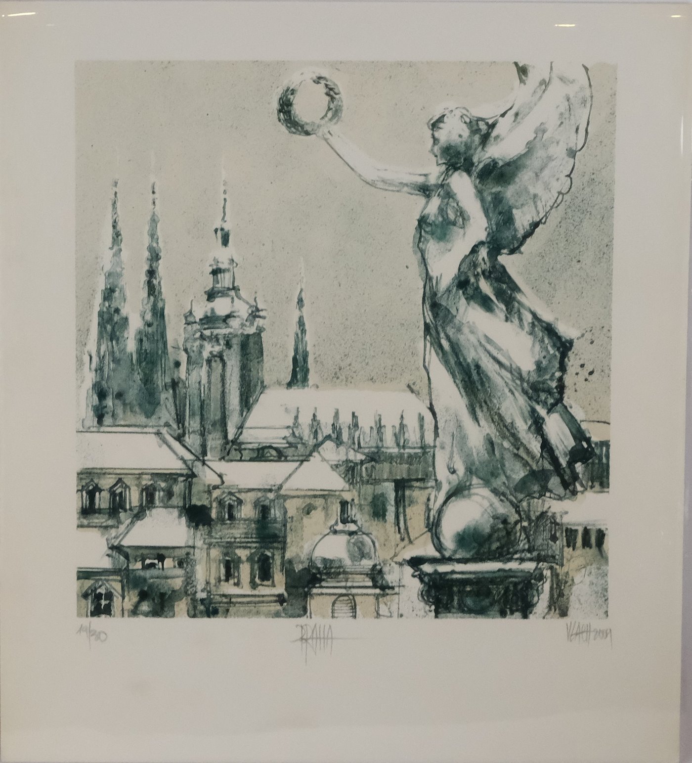 František Vlach - Konvolut 2 litografií - Praha