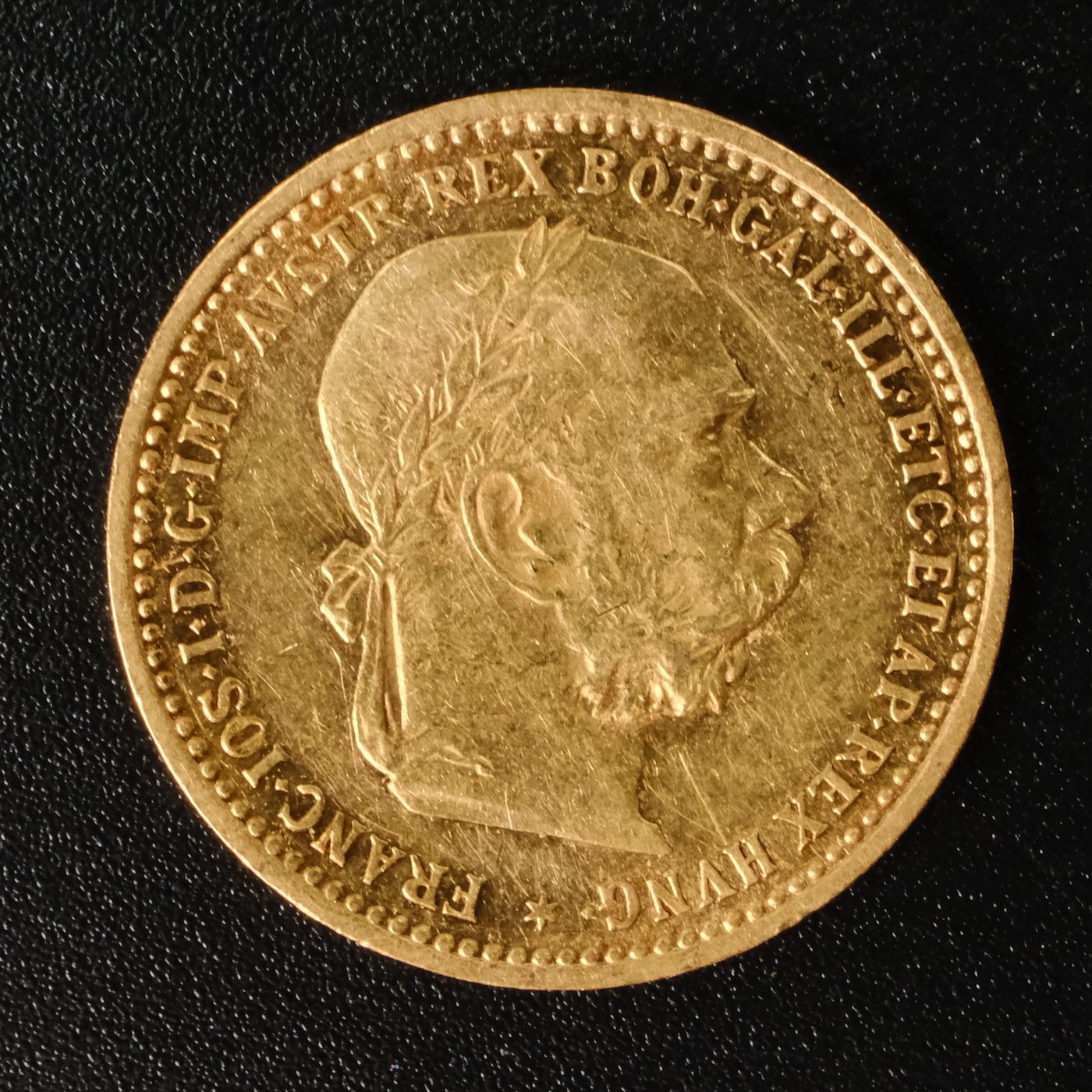 Mince - Rakousko Uhersko zlatá 10 Koruna 1905 rakouská, Zlato 900/1000, hrubá hmotnost mince 3,387g