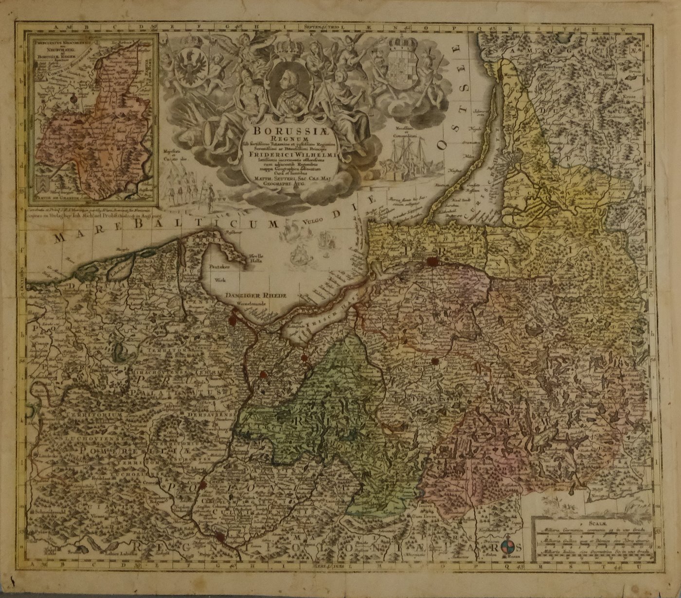 18. století - Mapa Pruska