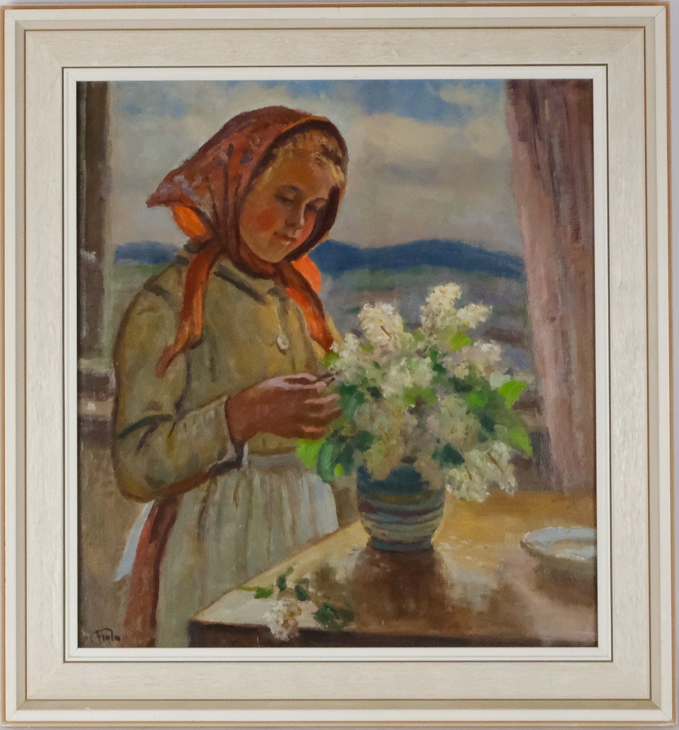 Josef Fiala - Děvčátko s květy