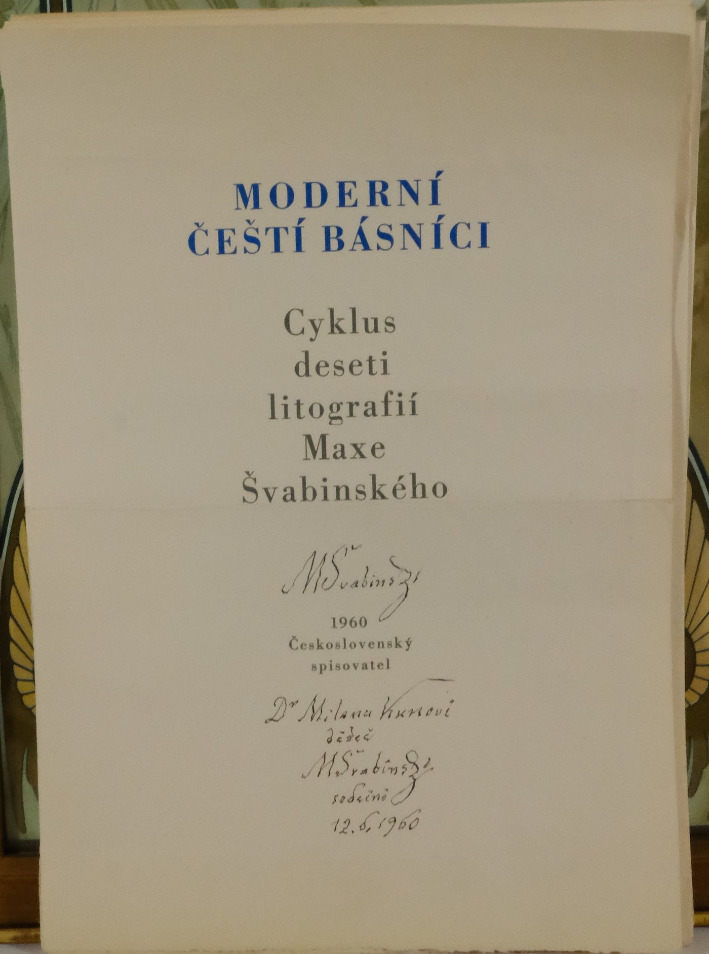 Max Švabinský - Moderní čeští básníci - cyklus litografií
