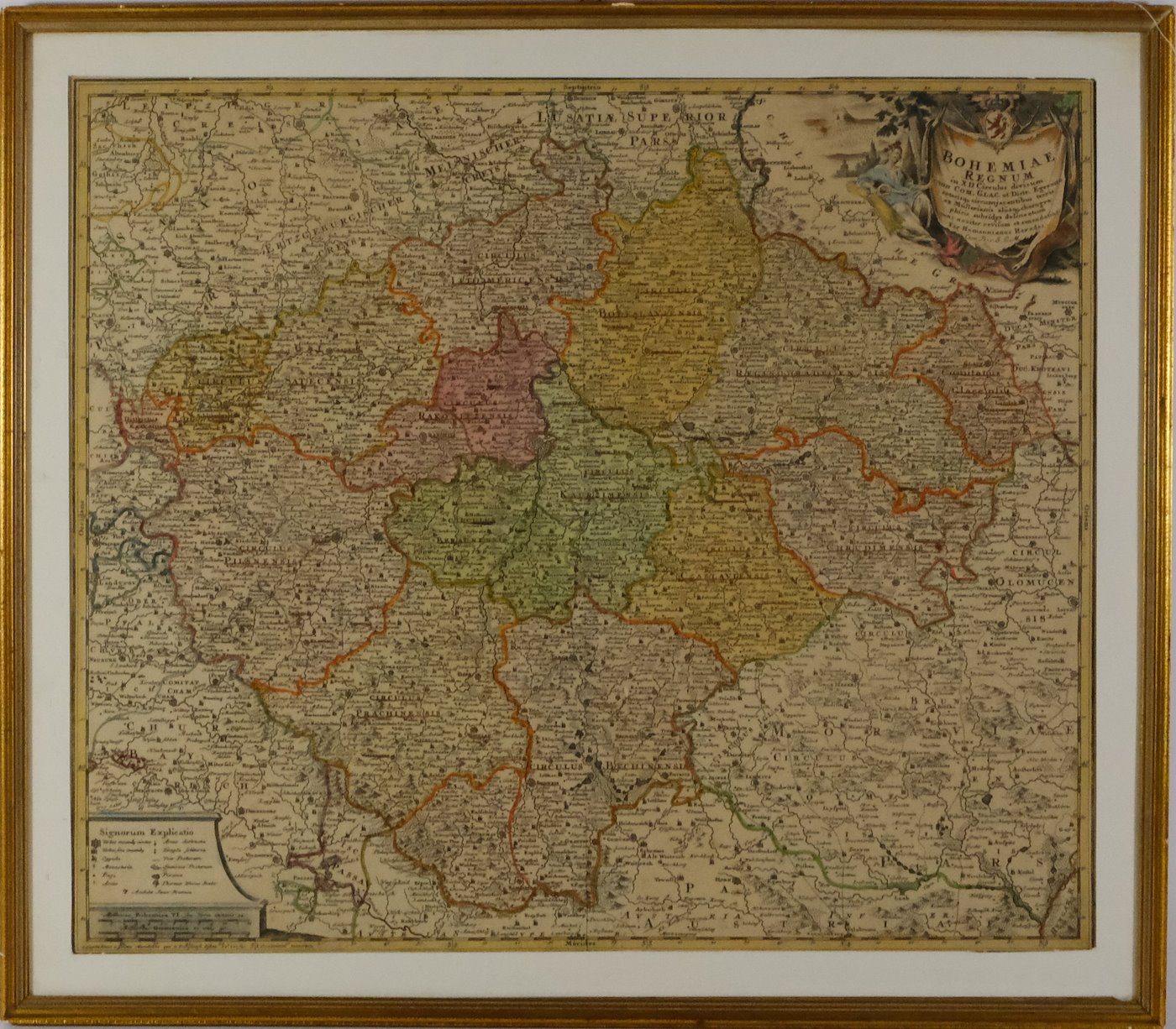 Johann Baptista Homann - Mapa Českého království 