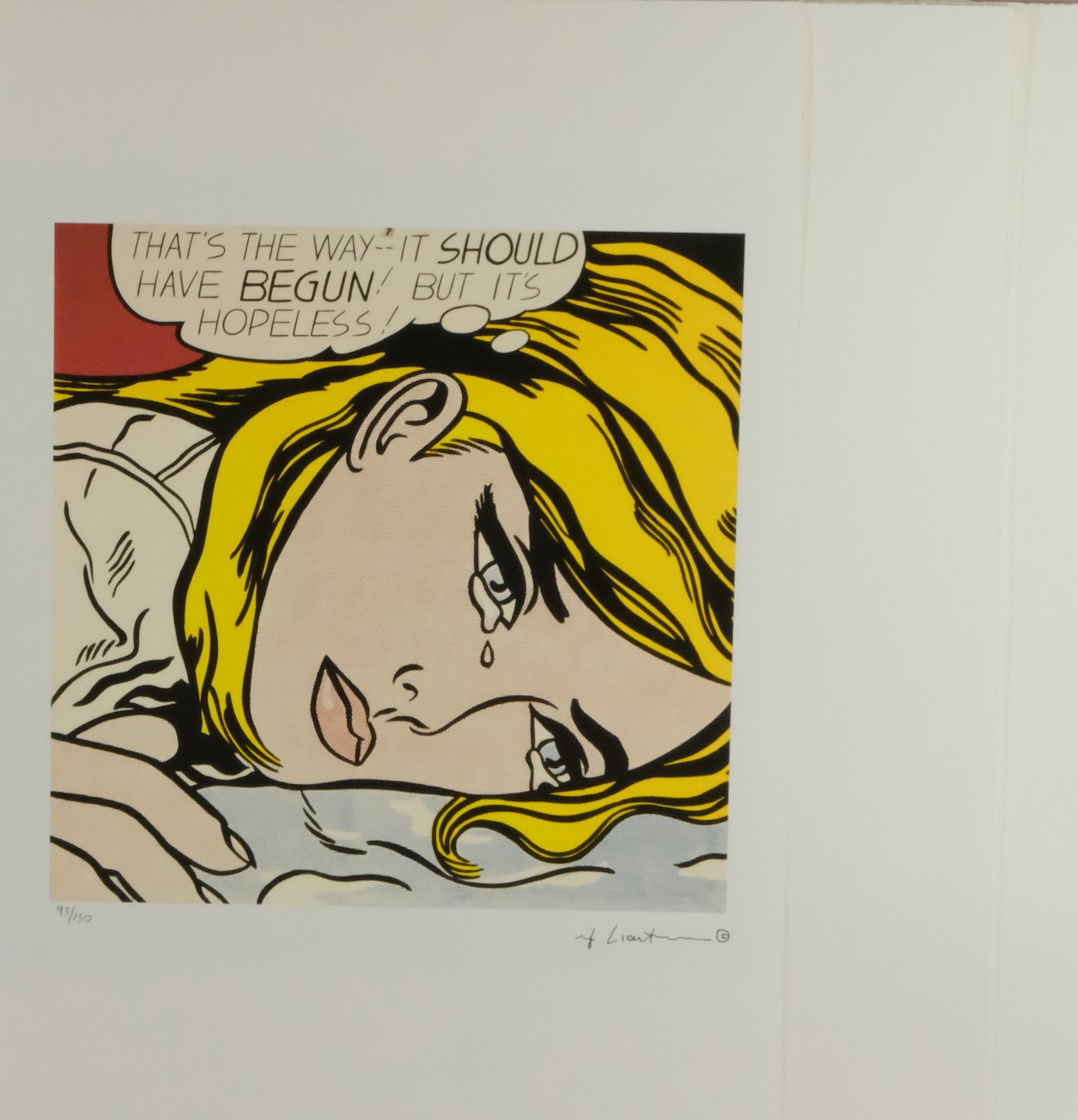 Roy Lichtenstein - That’s The Way – It Should Have Begun! But It’s Hopeless!