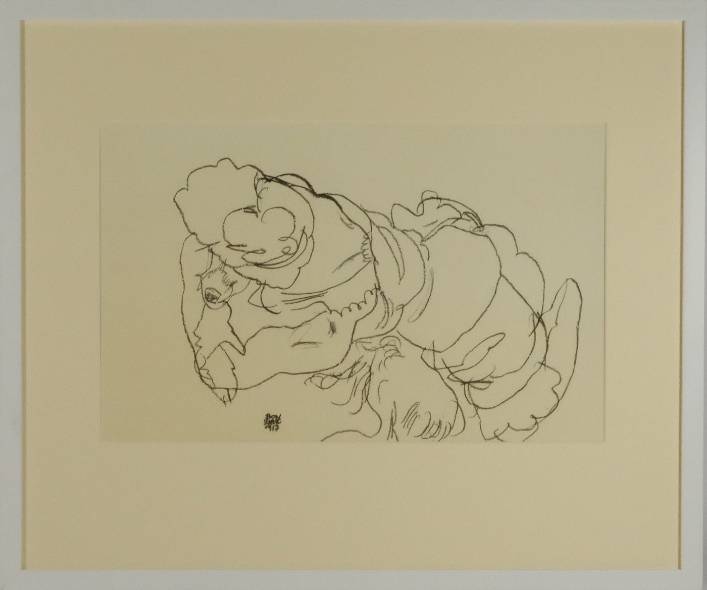 Egon Schiele - Edith Schiele se svým psem Lordem