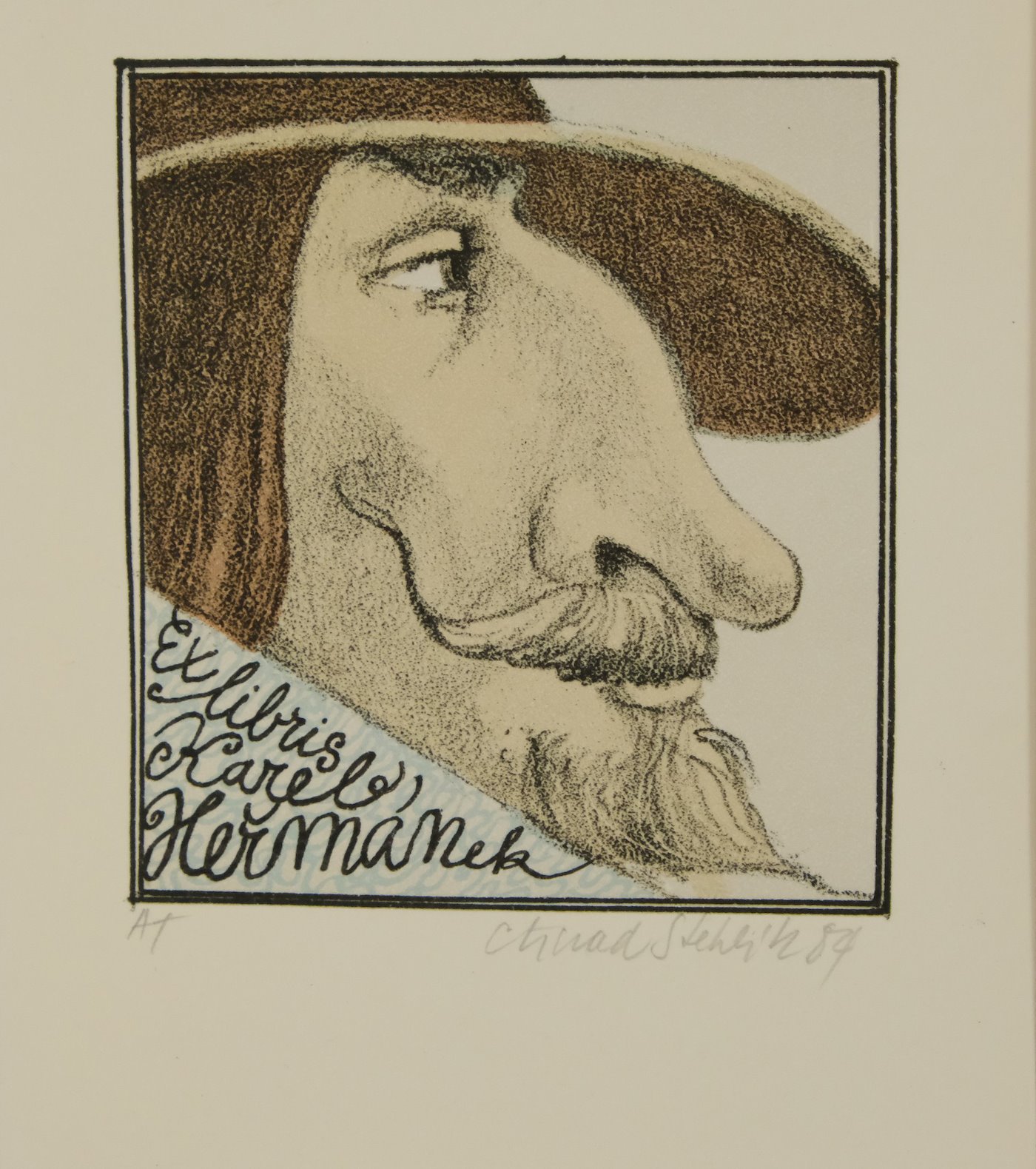 Ctirad Stehlík - Konvolut 12 litografií, kresby a autogramu
