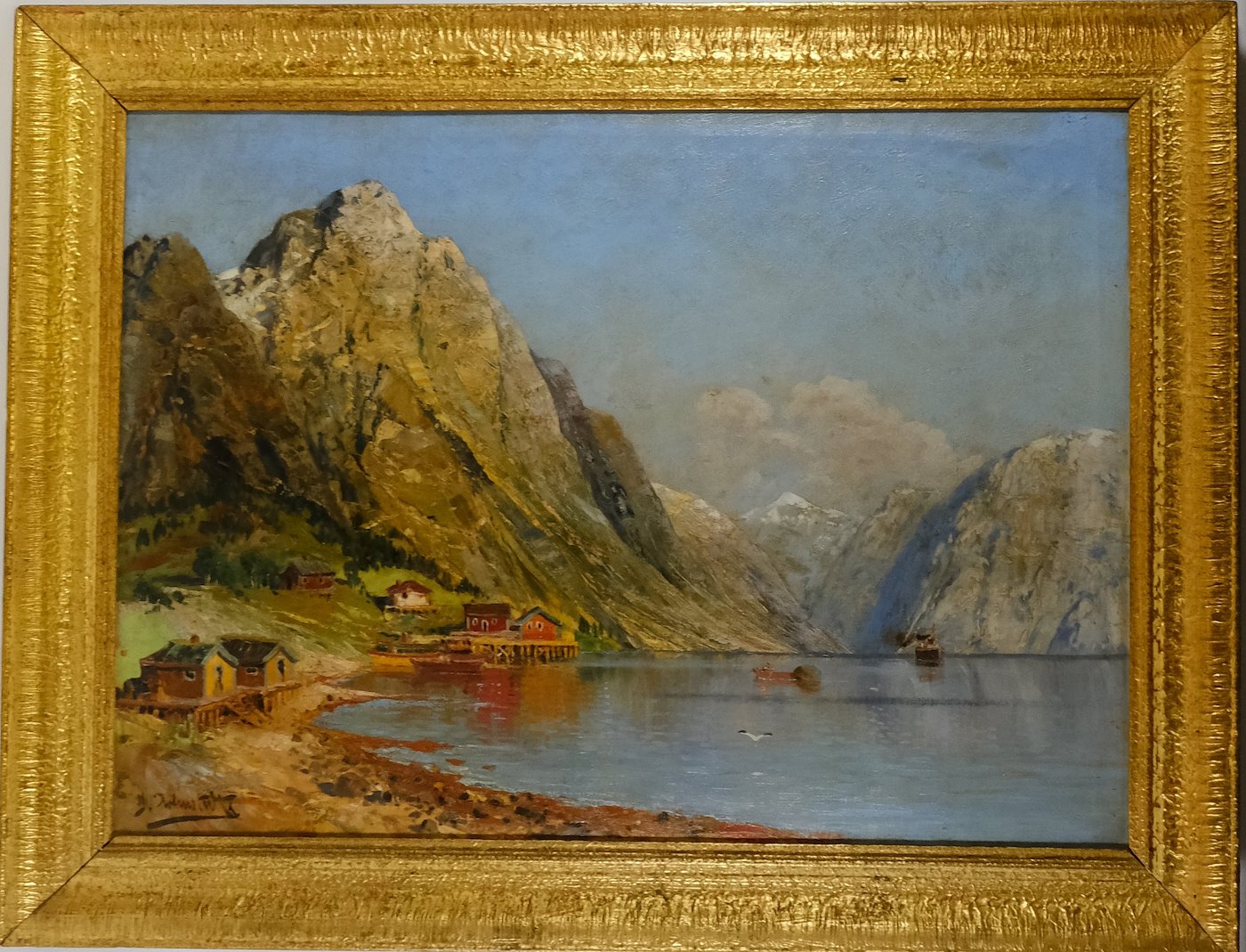 Signováno nečitelně - Norský fjord