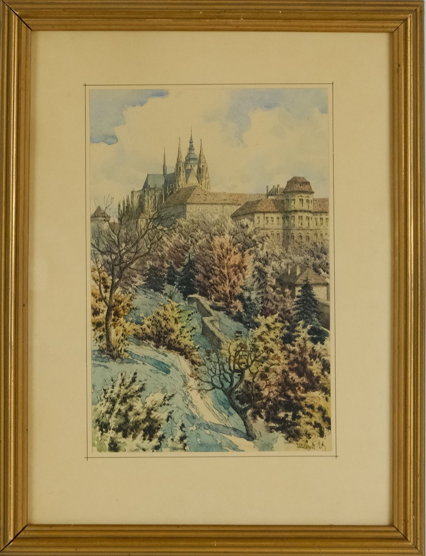 Alois Ježek - Pohled na Pražský hrad