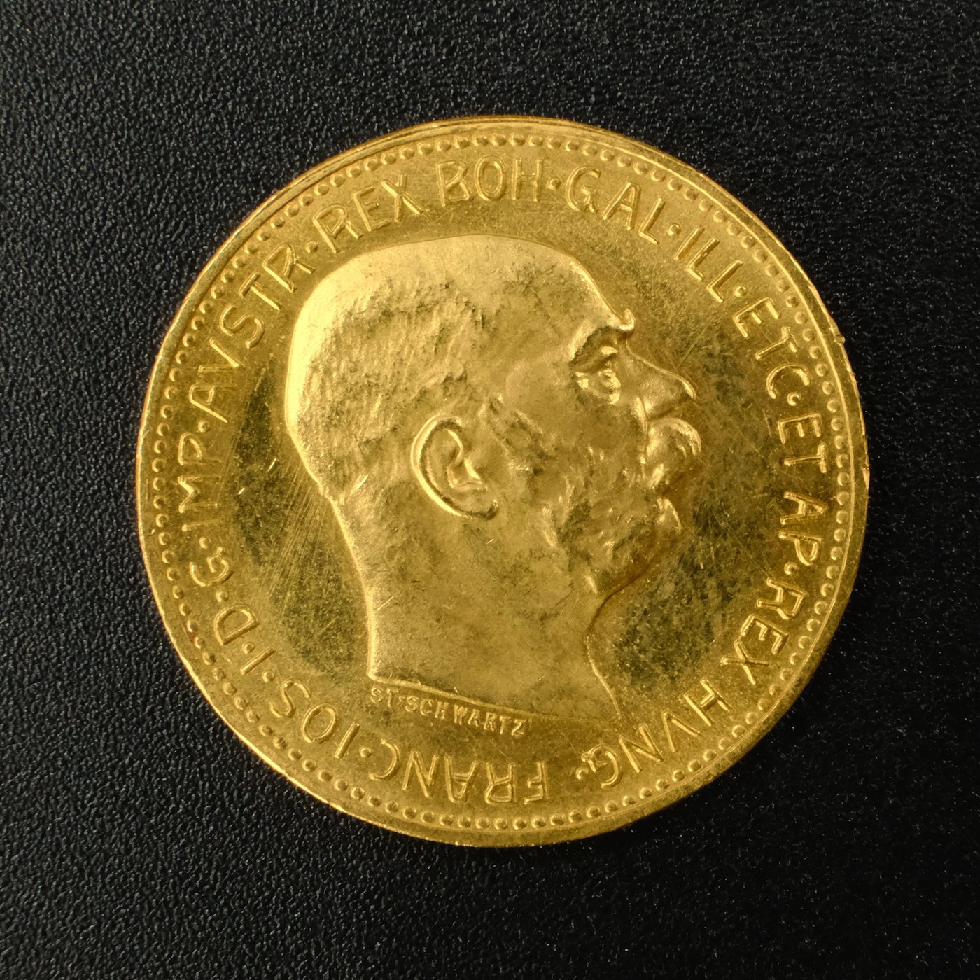 Mince - Rakousko Uhersko zlatá 20 Koruna 1915 rakouská, zlato 900/1000, hrubá hmotnost mince 6,78 g