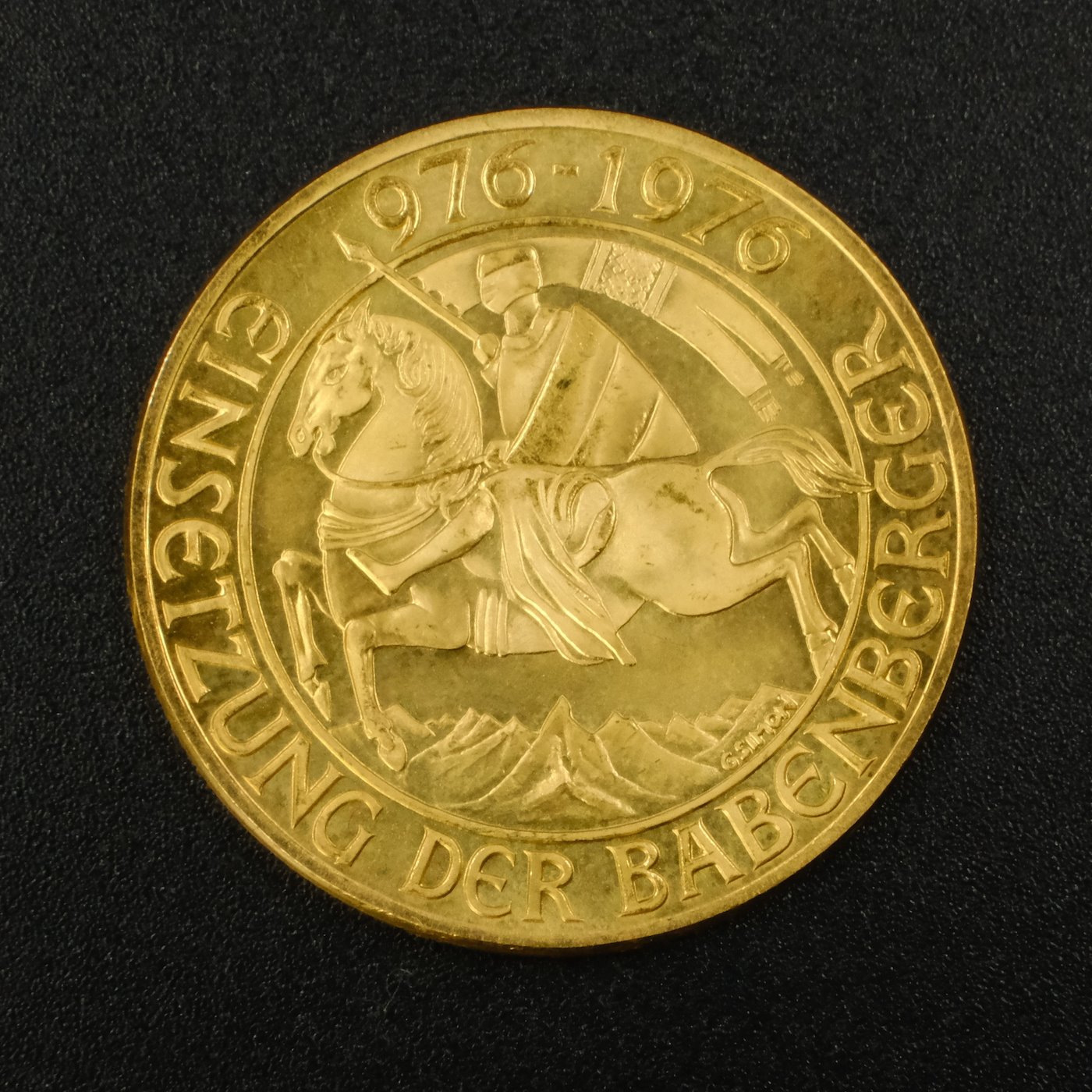 Mince - Zlatá mince Babenberkové 1000 let 976-1976, zlato 900/1000, hmotnost hrubá 13,5g