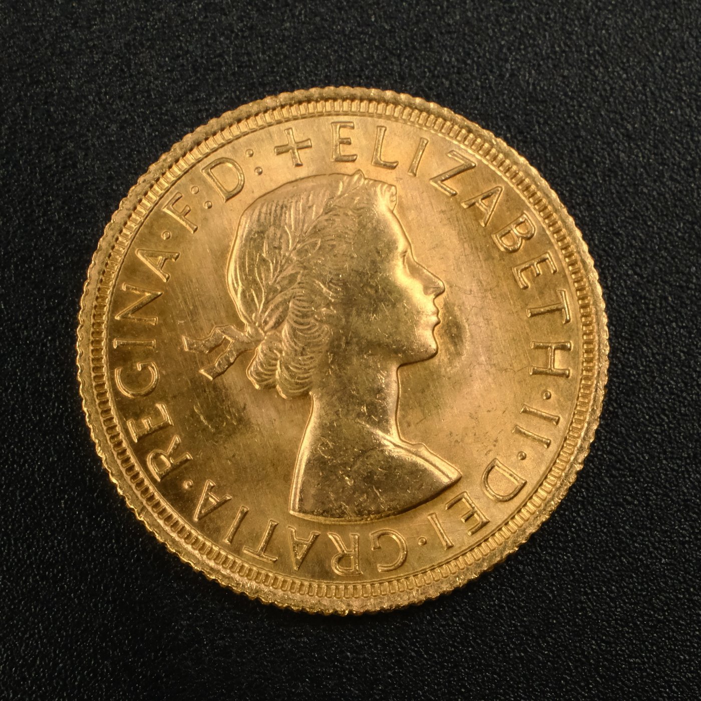 Mince - Velká Británie zlatý Sovereign 1966 ALŽBĚTA II., zlato 916,7/1000, hrubá hmotnost 7,99g !!!