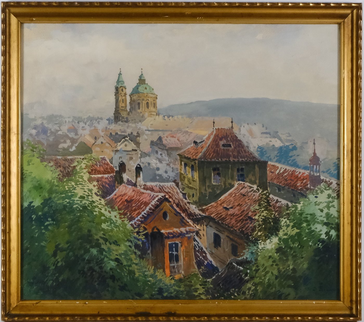 Jaroslav  Šimůnek - Výhled na kostel sv. Mikuláše na Malé Straně