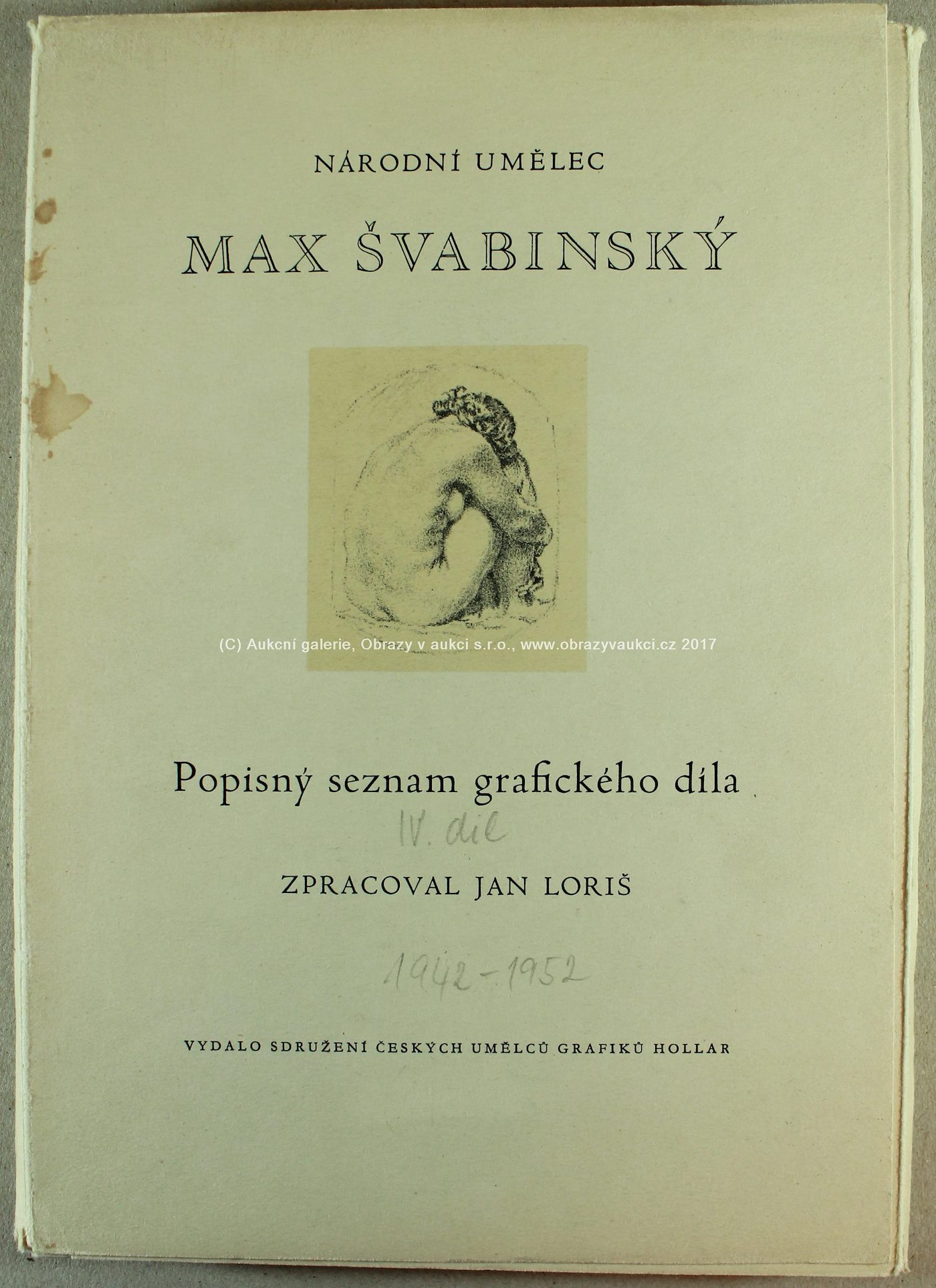 Max Švabinský - Popisný seznam grafického díla 1942-1952
