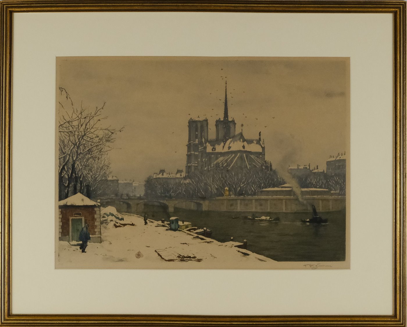 František Šimon Tavík - Apsida Notre Dame v zimě
