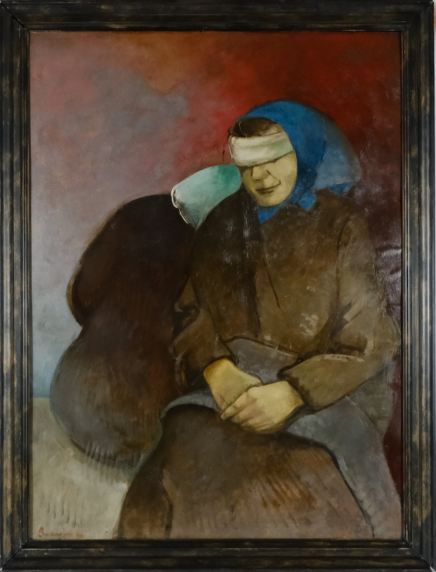 Heinrich Burkhardt - Žena s šátkem přes oči