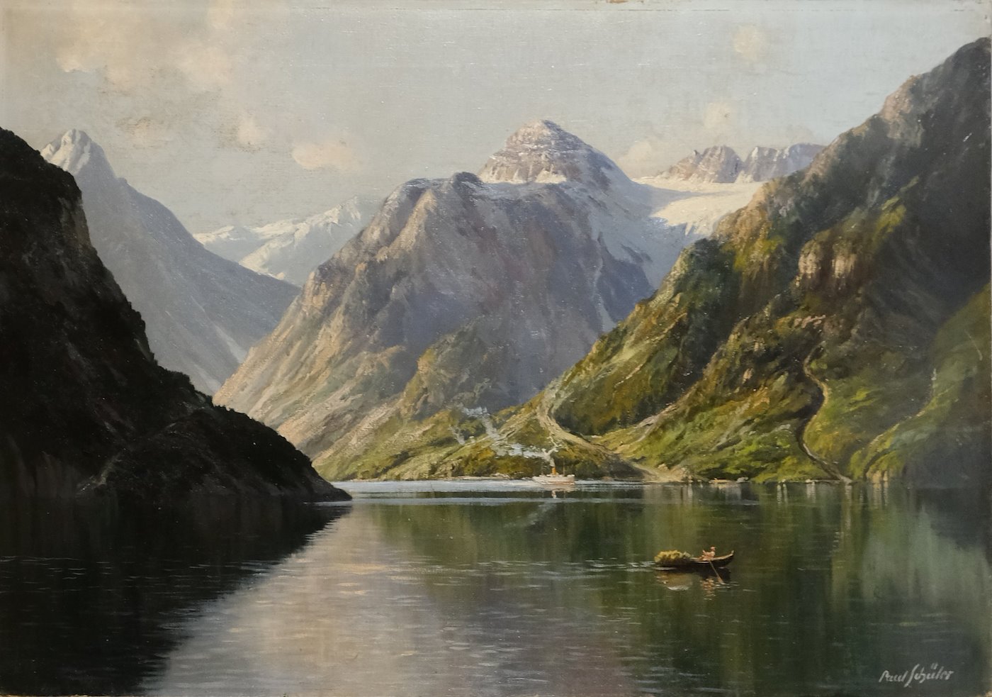 Schüler - Rybář na horském jezeře