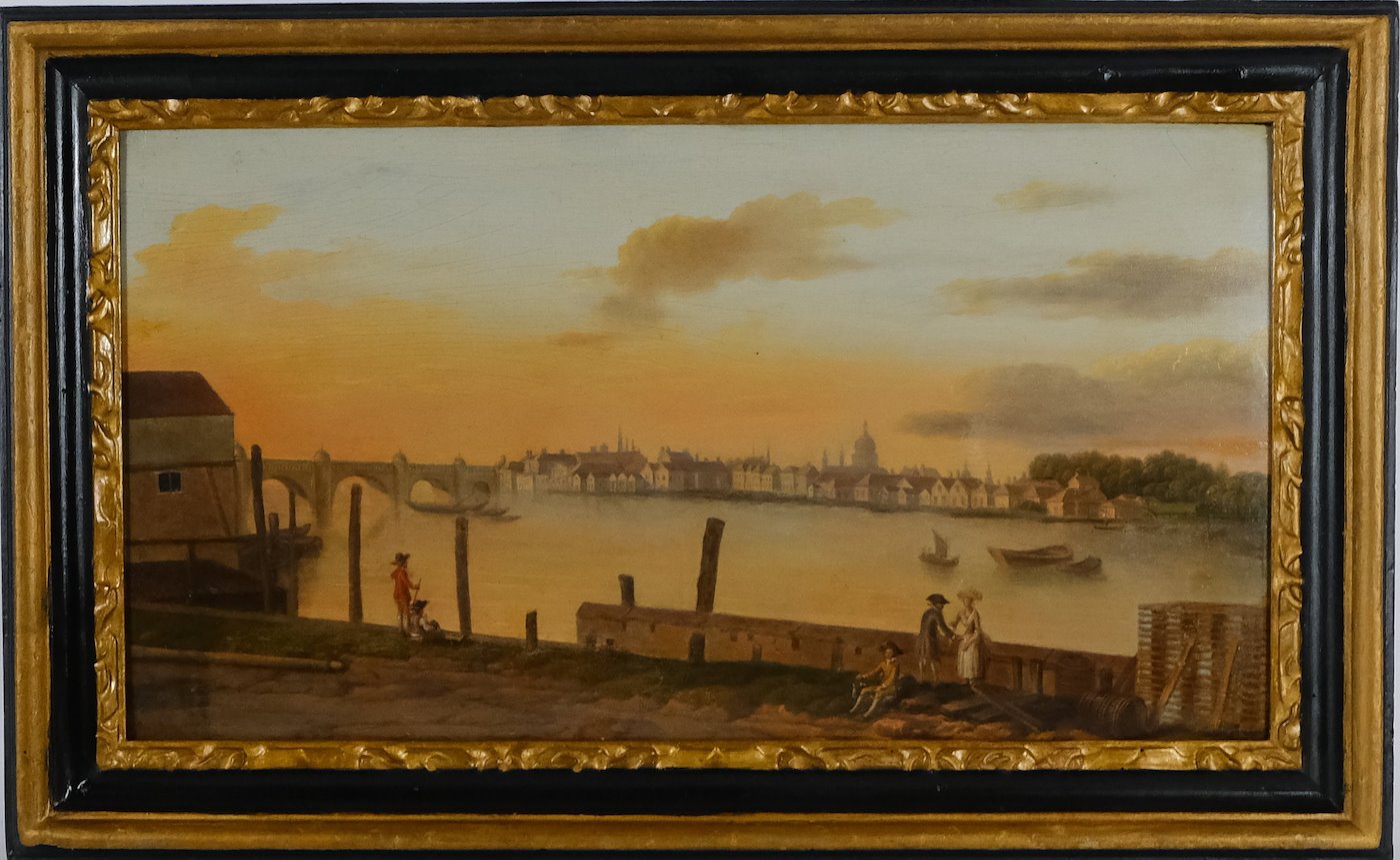 středoevropský malíř přelomu 18-19. století - Lidé u řeky