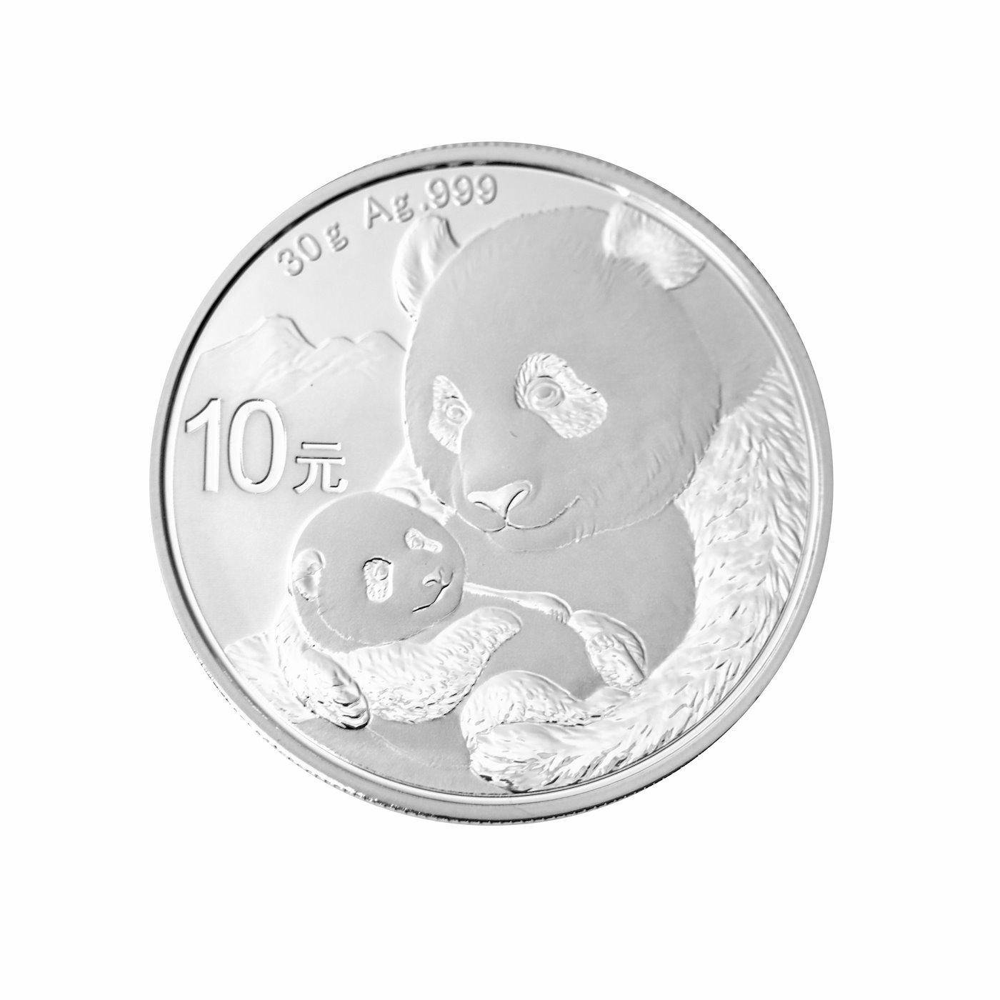 Mince - Stříbrná investiční mince Panda PROOF,stříbro 999/1000. Hrubá hmotnost mince 30g.