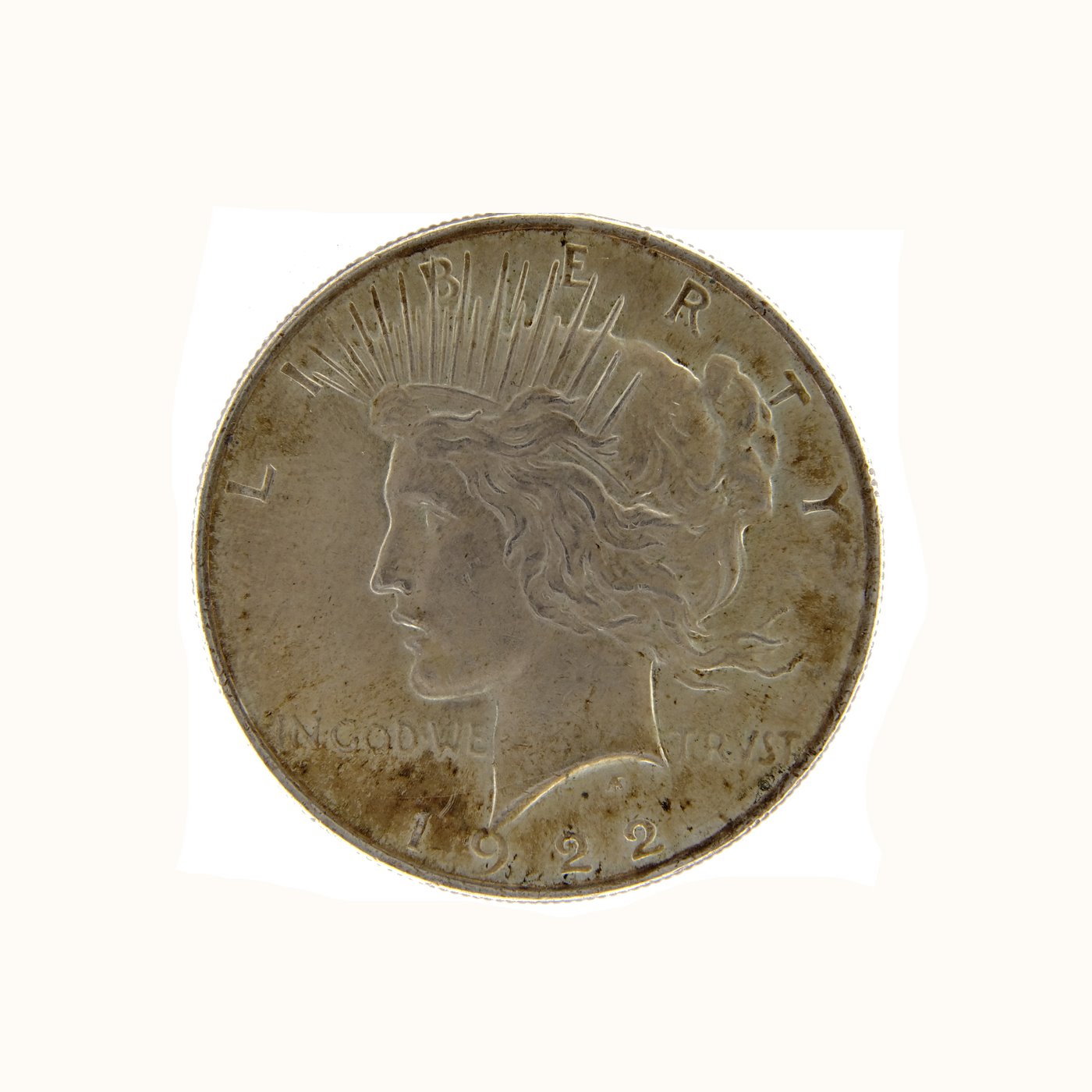 Mince - USA Stříbrný dolar 1922 Liberty Filadelfie, Peace Mírový. Stříbro 900/1000, hmotnost 26,73g