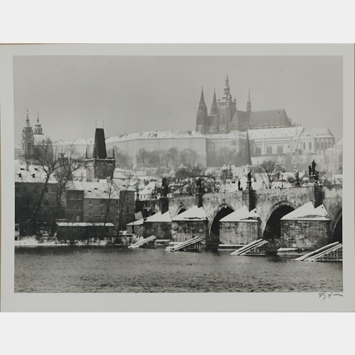Zdenko Feyfar - Pražský hrad s Karlovým mostem