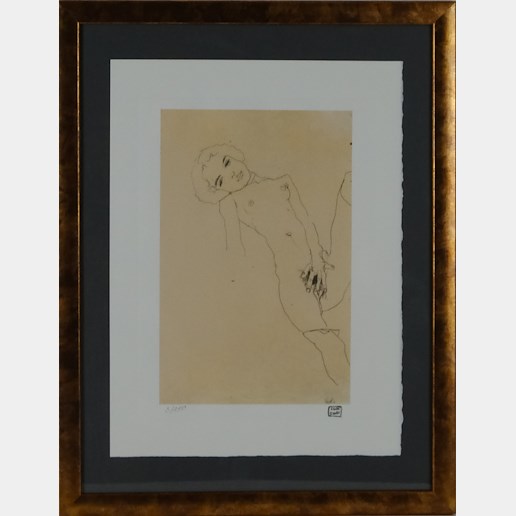 Egon Schiele - Masturbierendes Mädchen